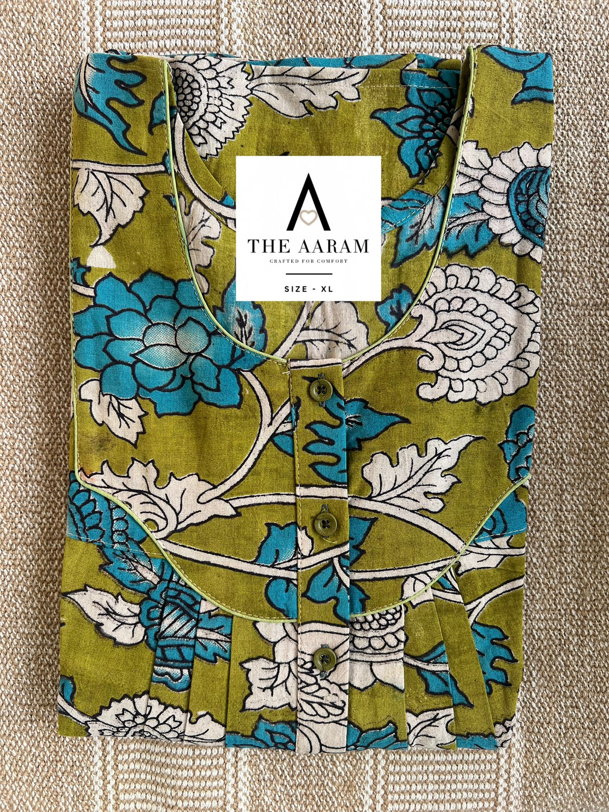 Kalamkari Cotton Nighty XL – KR103