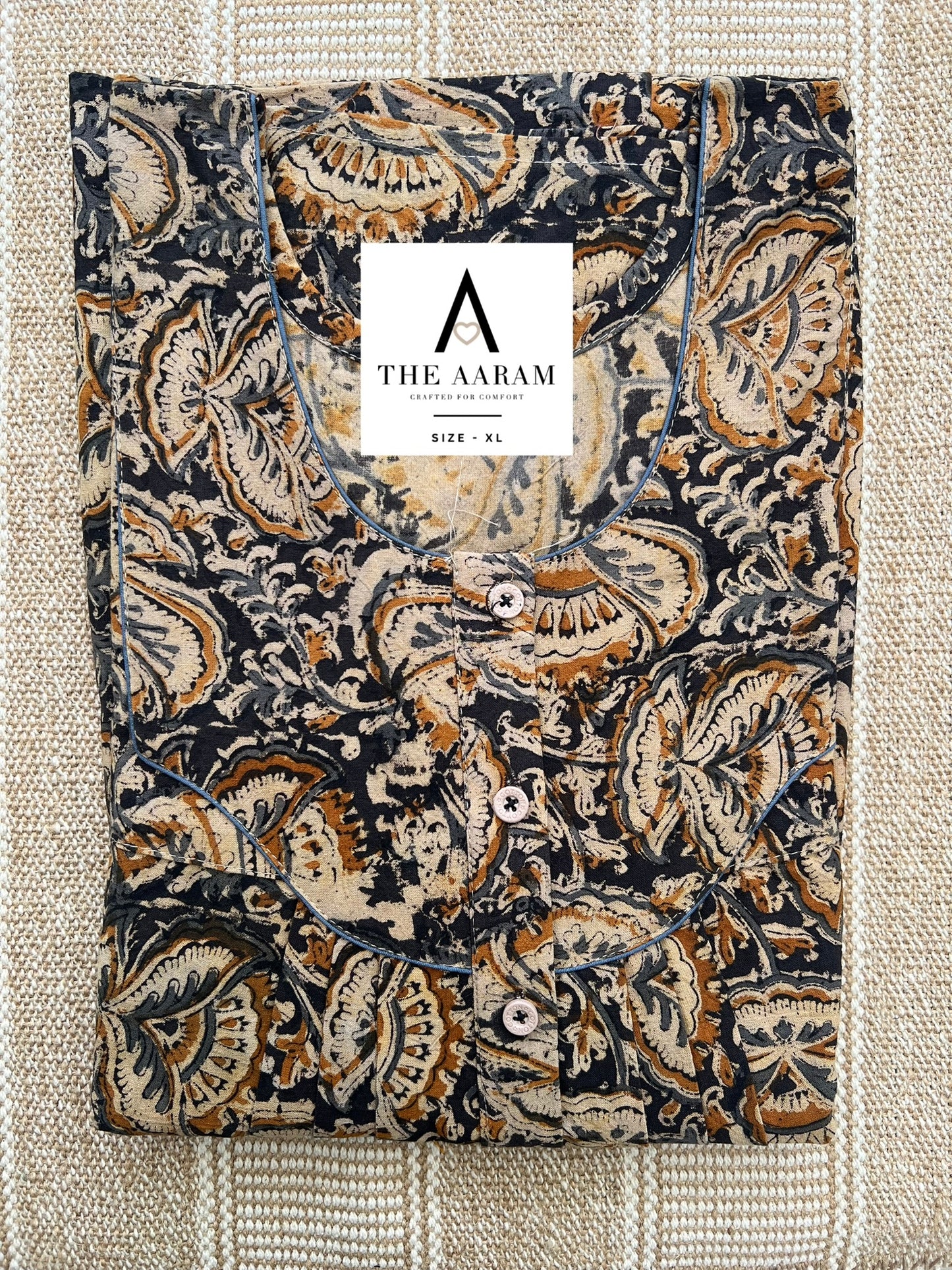 Kalamkari Cotton Nighty XL – KR36