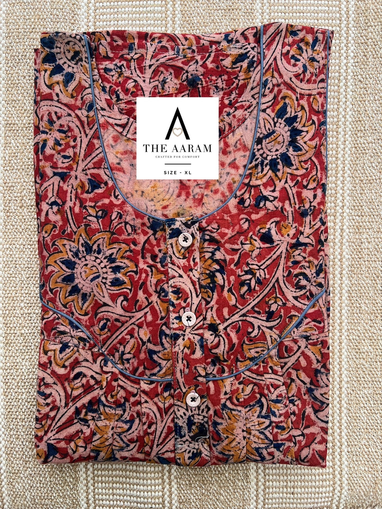 Kalamkari Cotton Nighty XL – KR72