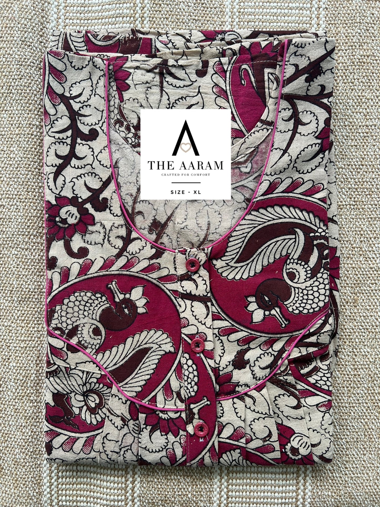 Kalamkari Cotton Nighty XL – KR81