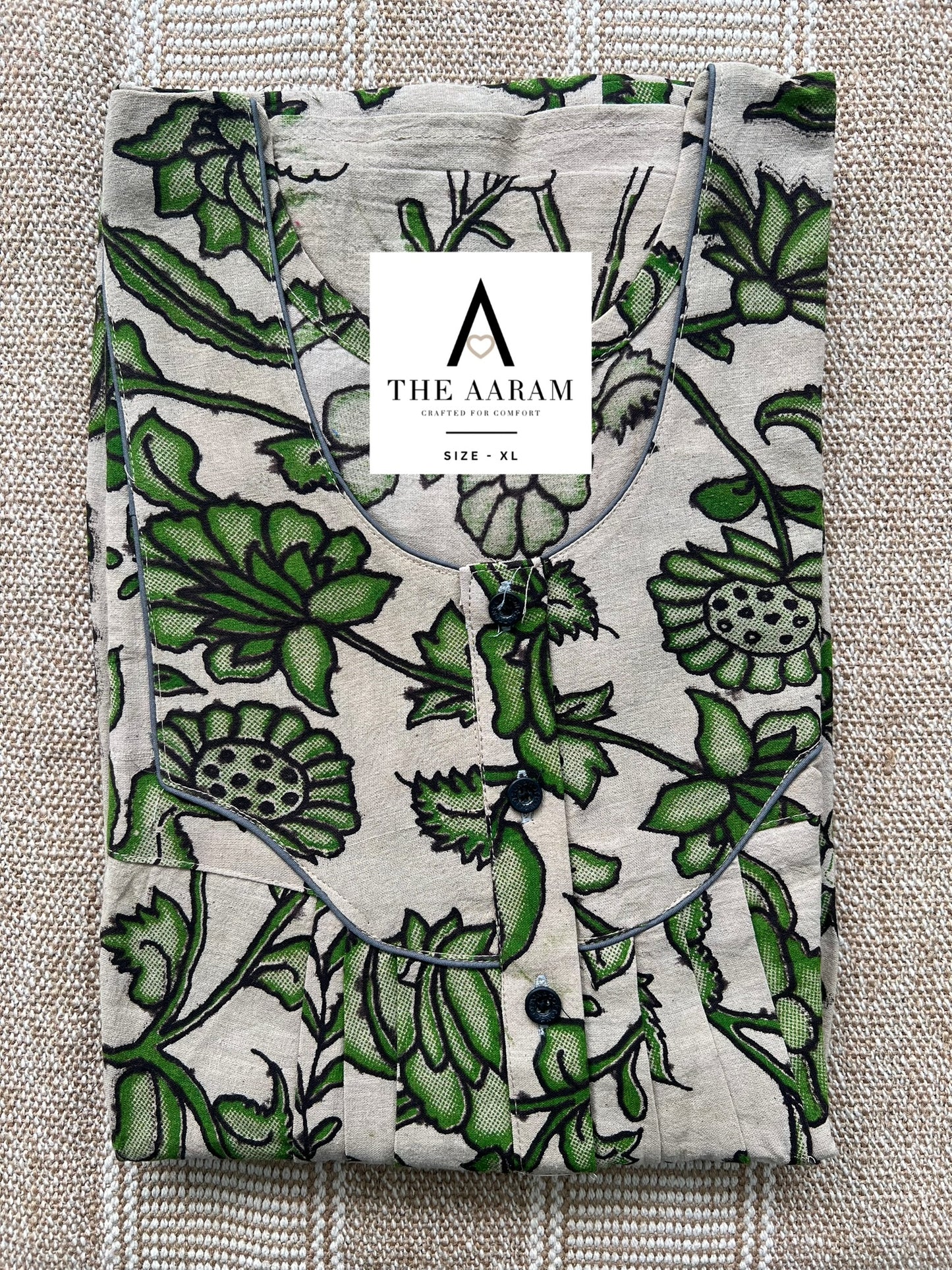 Kalamkari Cotton Nighty XL – KR82