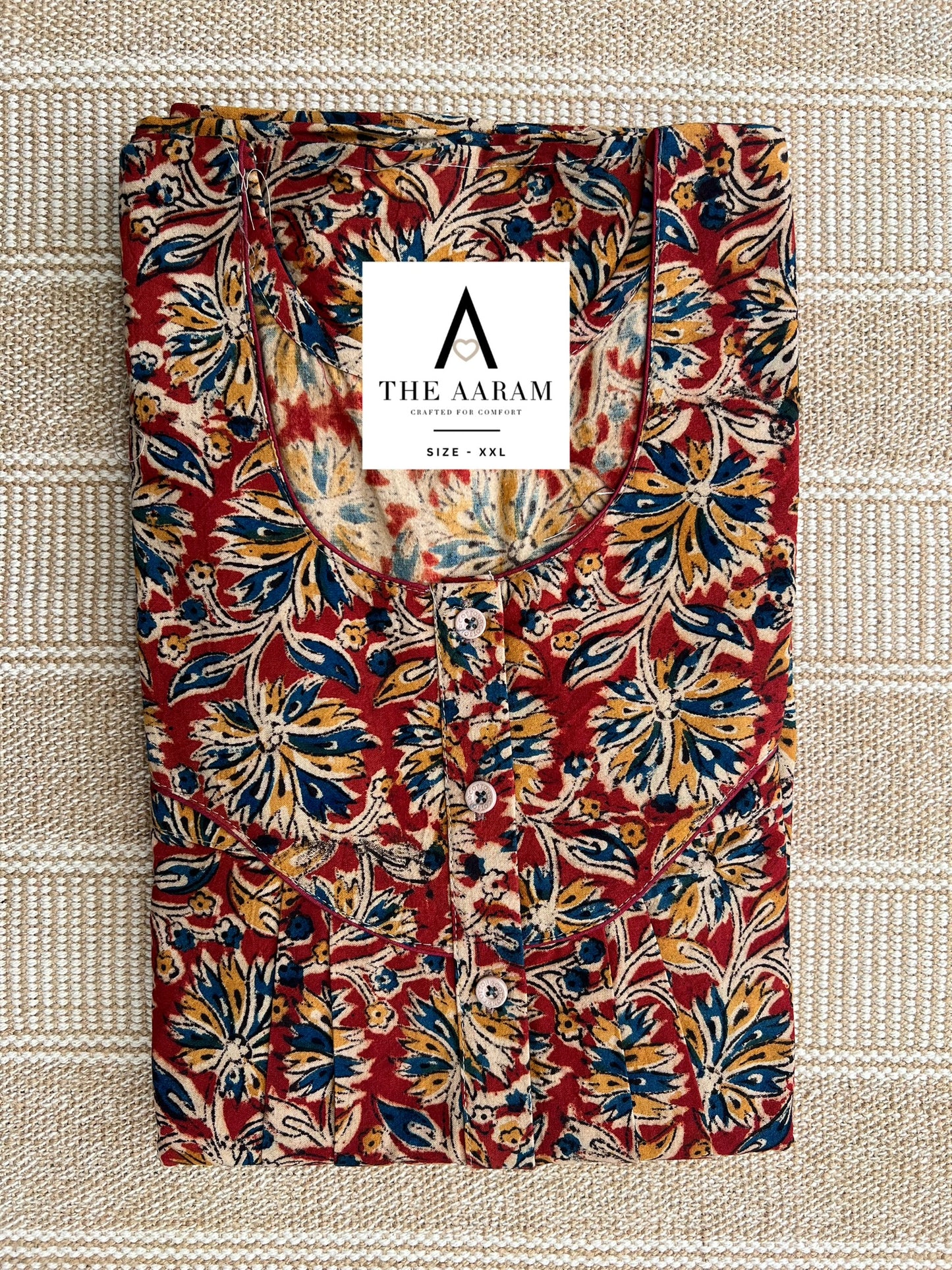 Kalamkari Cotton Nighty XXL – KR28