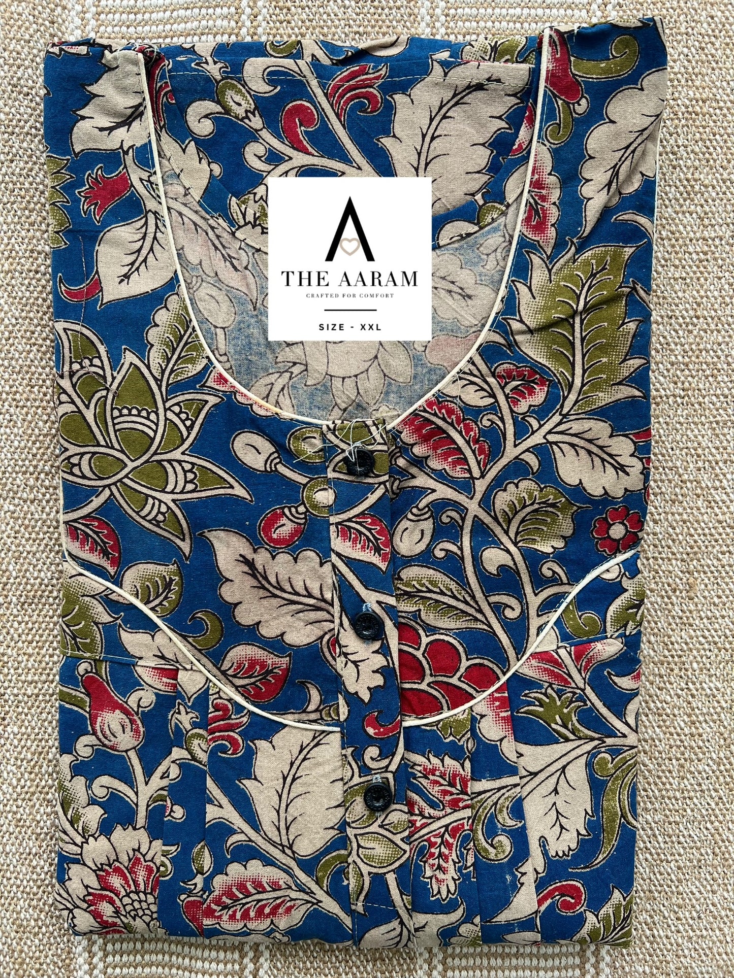 Kalamkari Cotton Nighty XXL – KR53