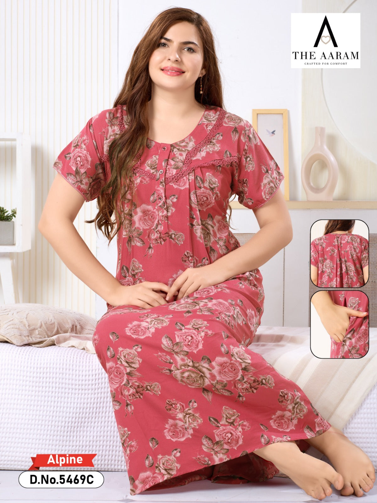 Alphine Pleated Nighty - 06