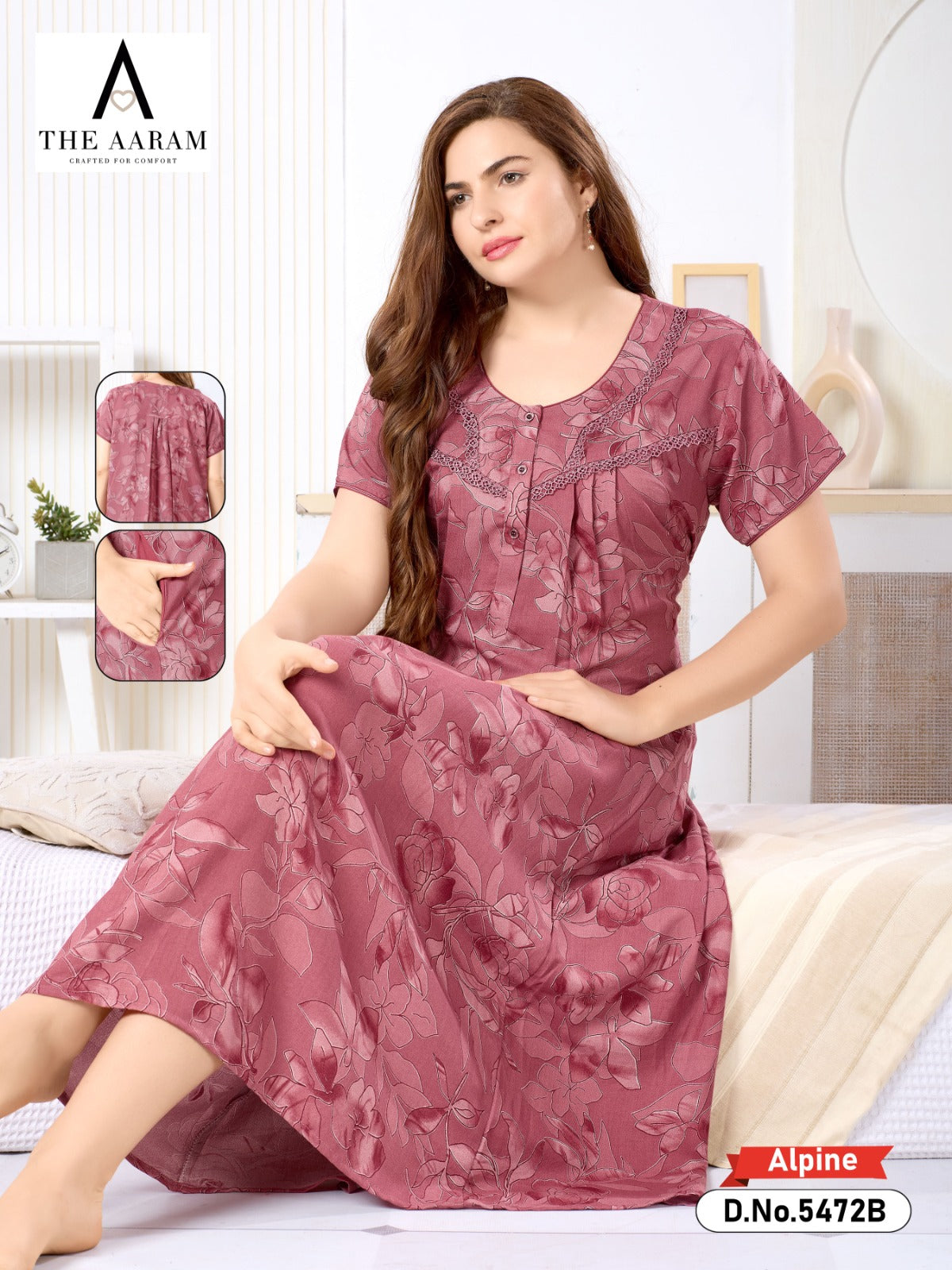 Alphine Pleated Nighty - 21
