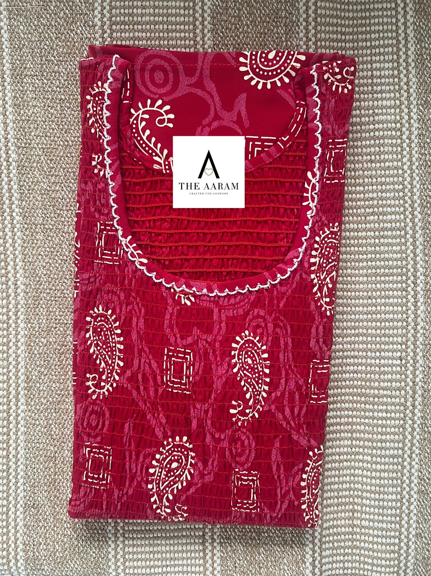 Smocked Cotton Nighty – SN08