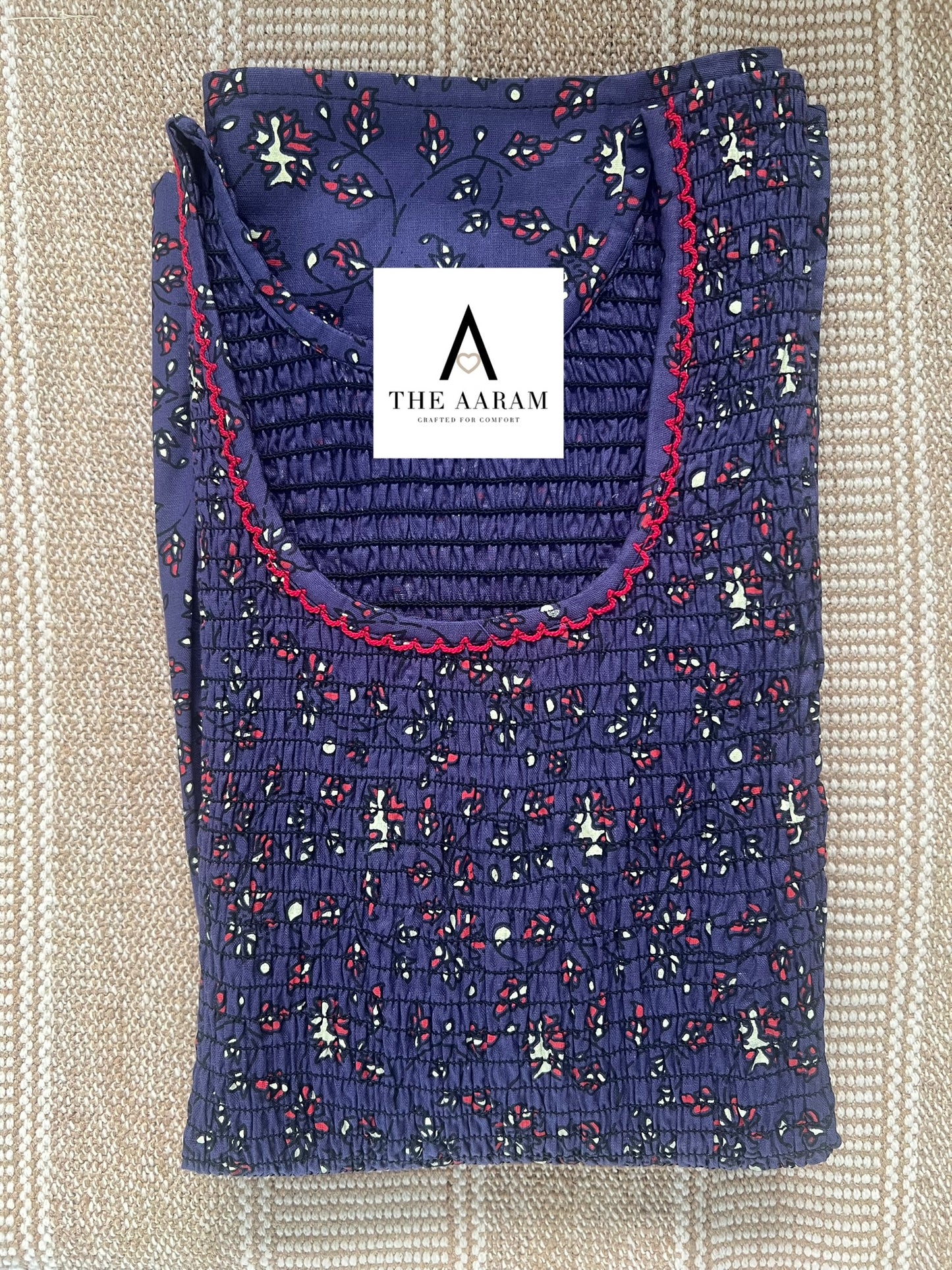 Smocked Cotton Nighty – SN11