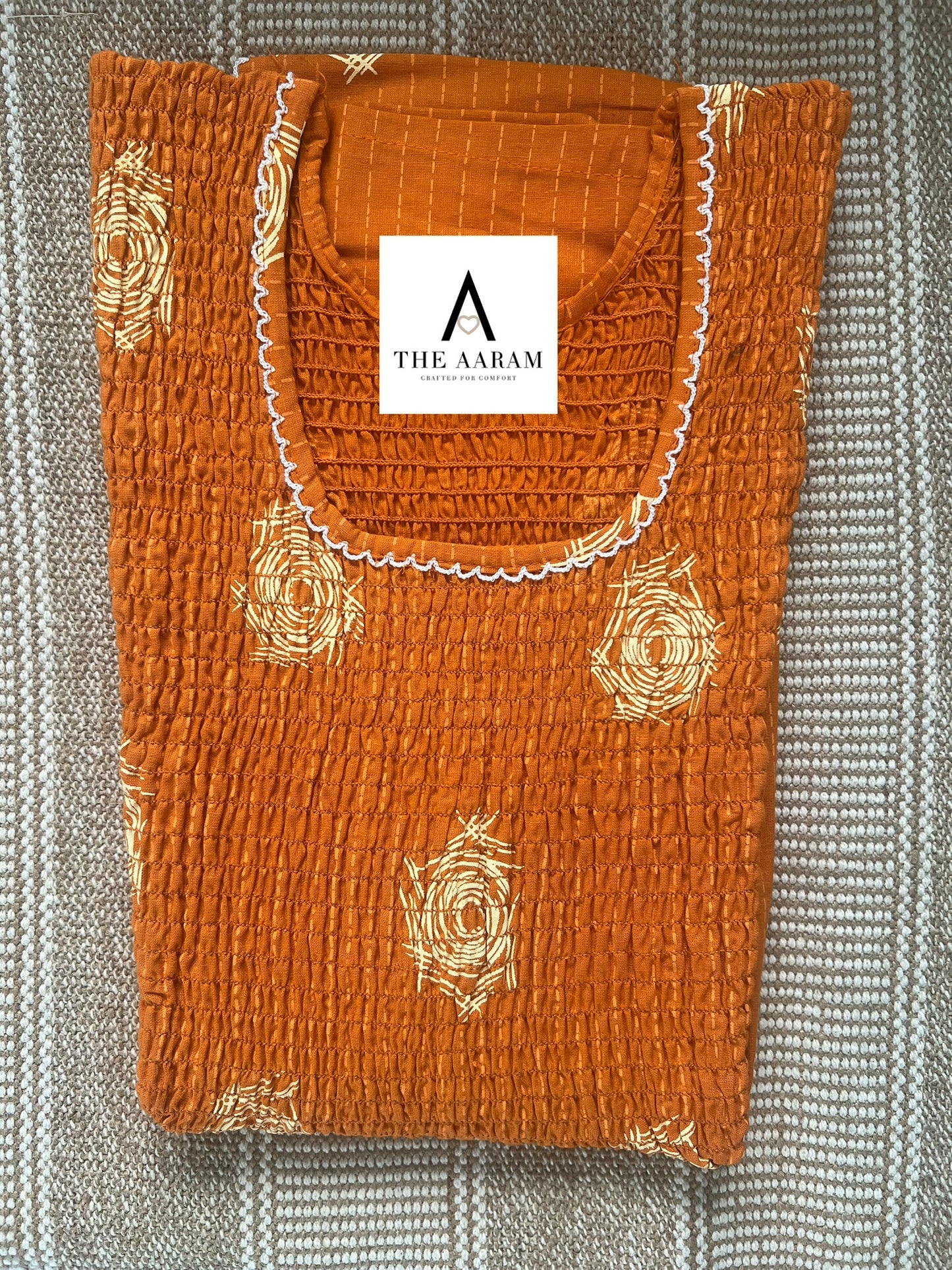 Smocked Cotton Nighty – SN16