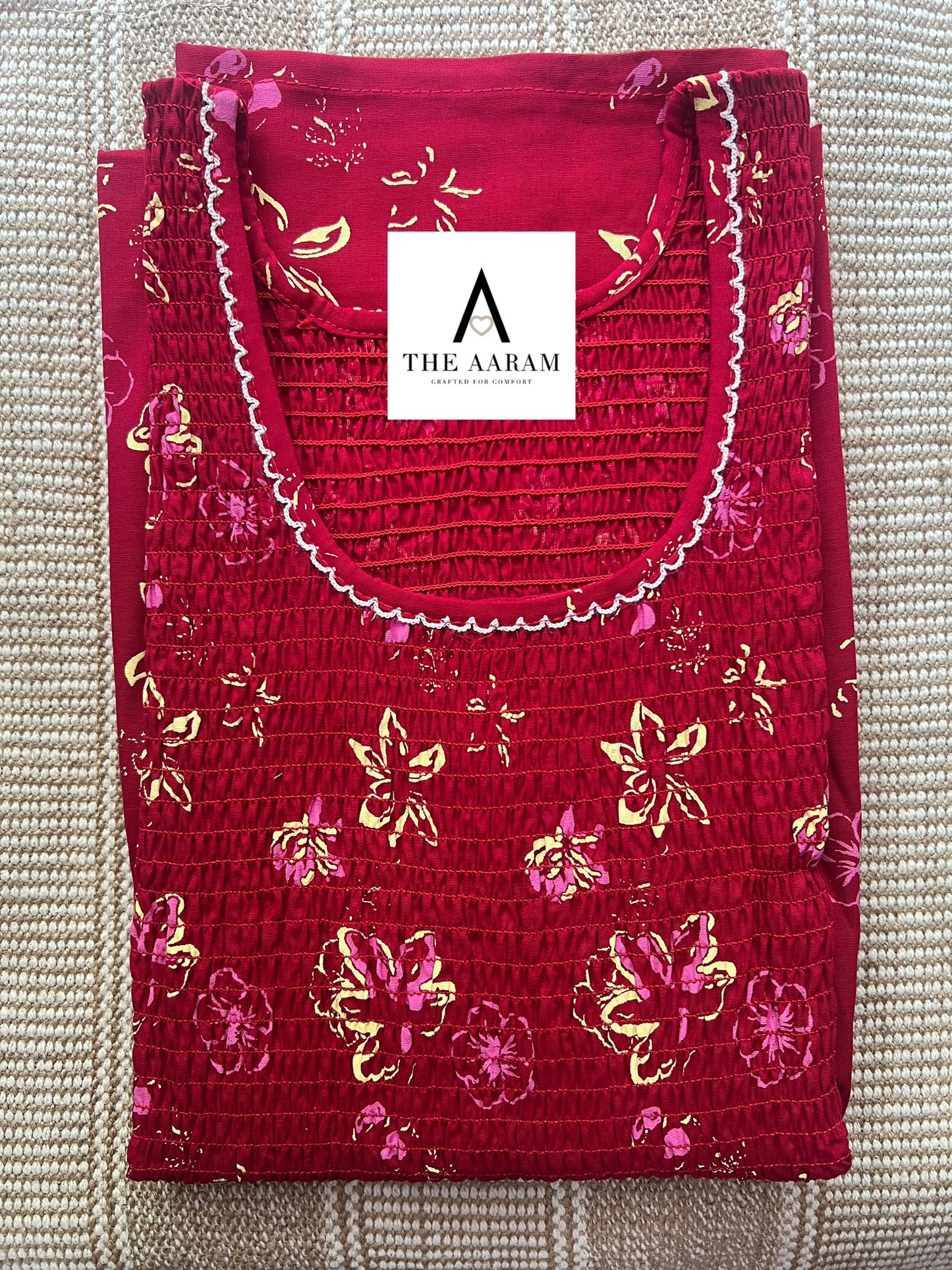 Smocked Cotton Nighty – SN43