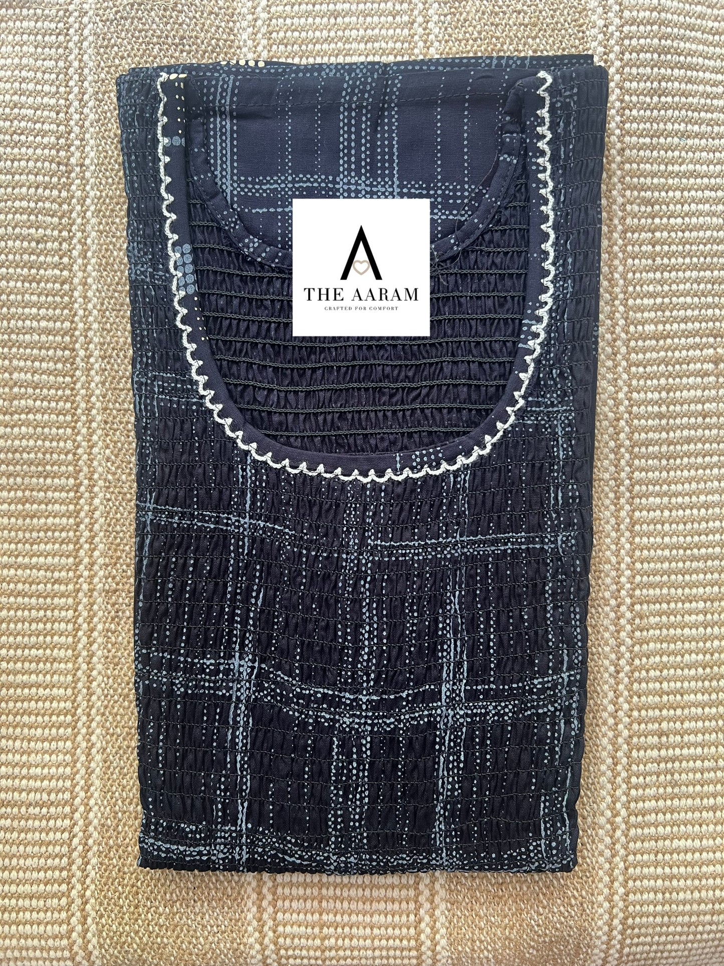 Smocked Cotton Nighty – SN54