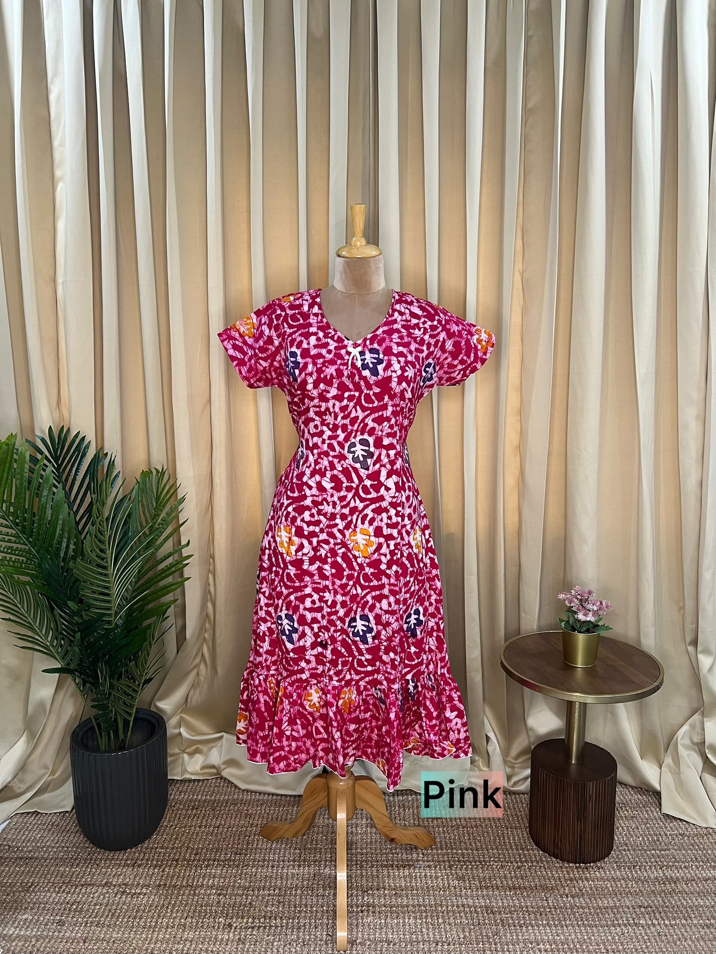 Multi Batik Cotton A-Line Frock-10