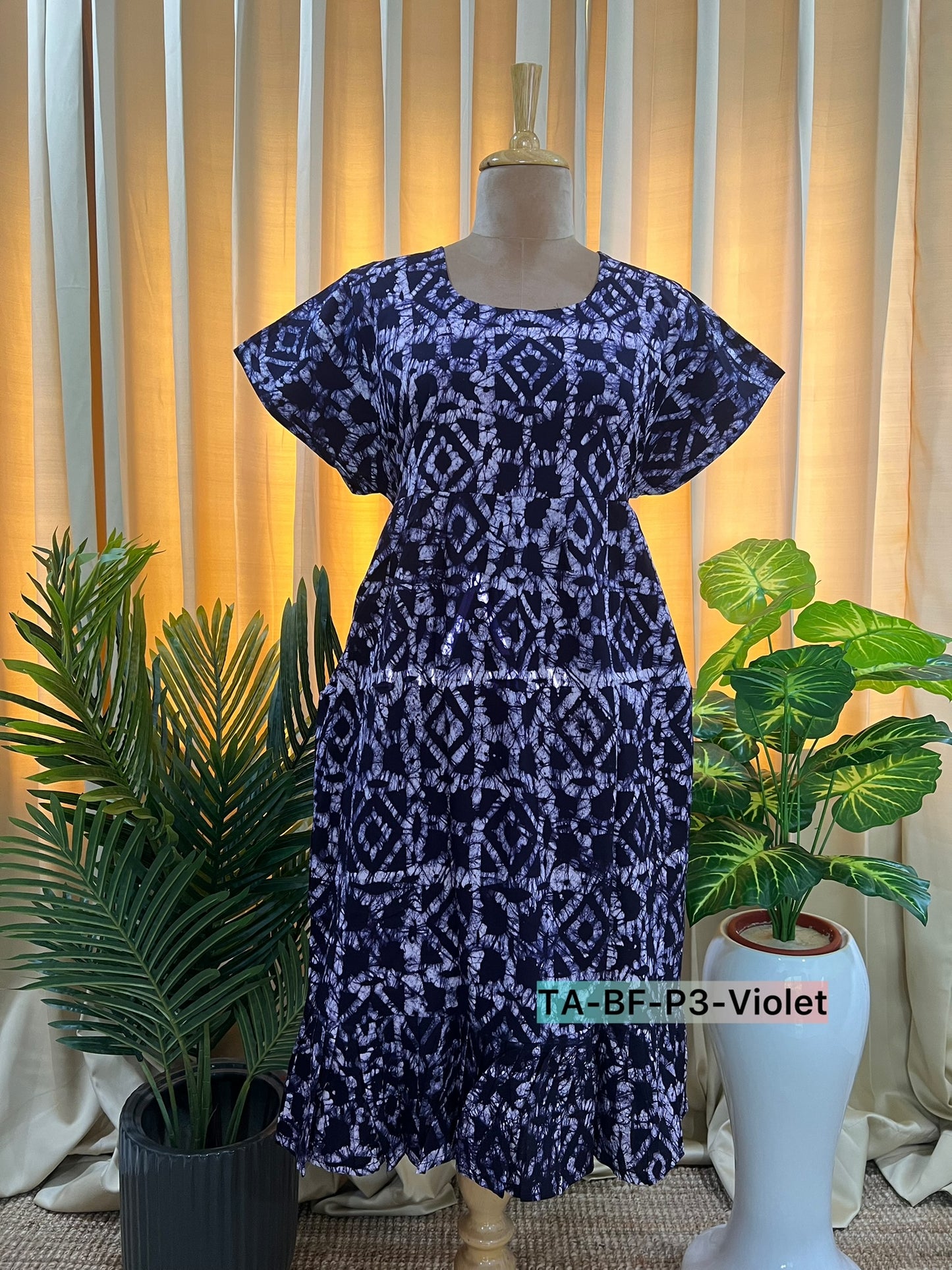 Batik Cotton Frill Frock-17