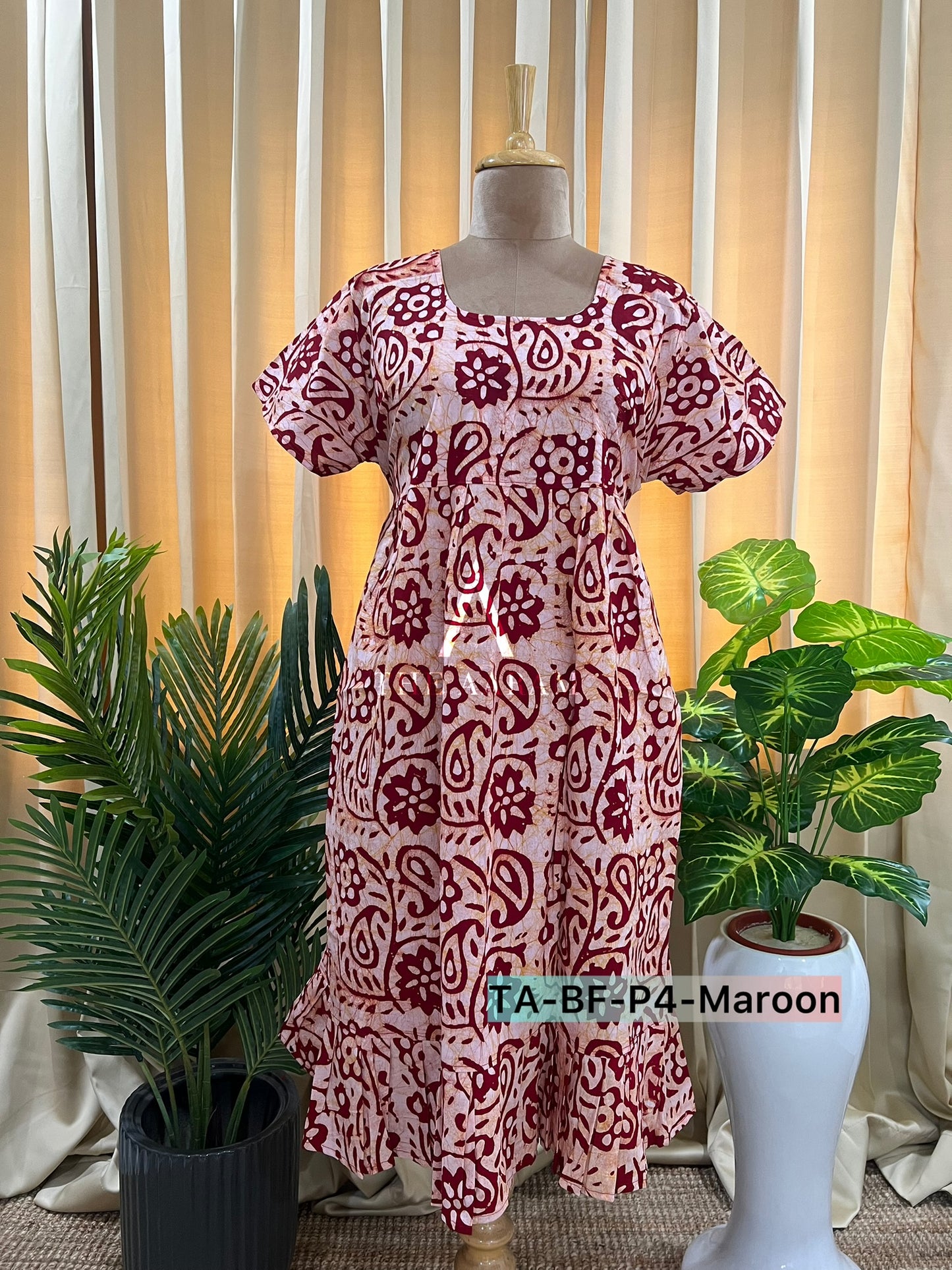 Batik Cotton Frill Frock-21
