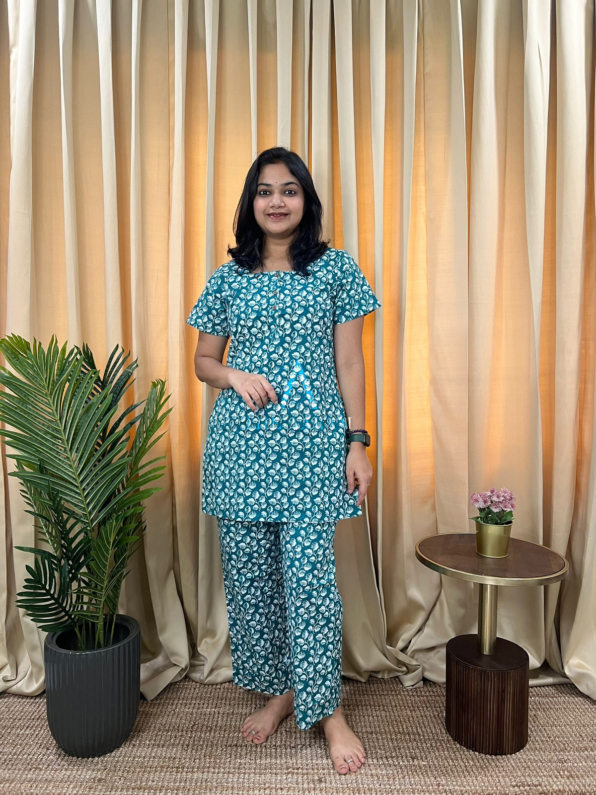 Teal Bloom Co-Ord Set