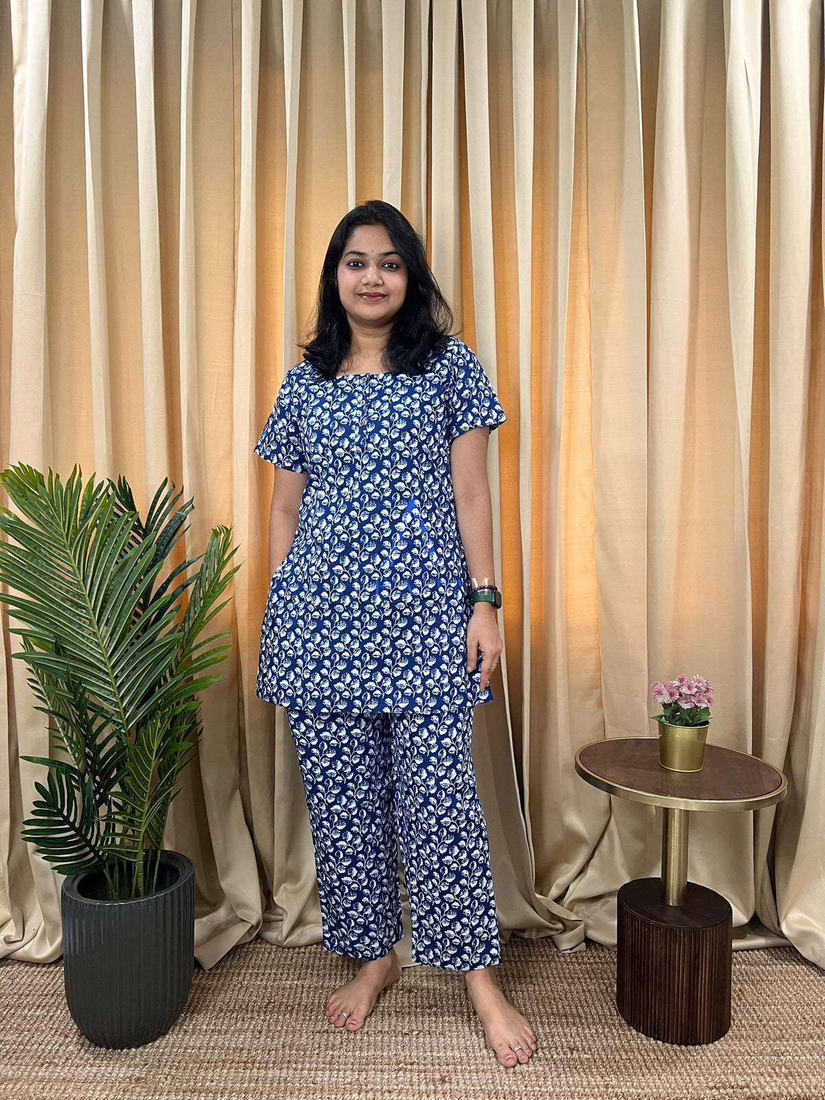 Navy Bloom Co-Ord Set