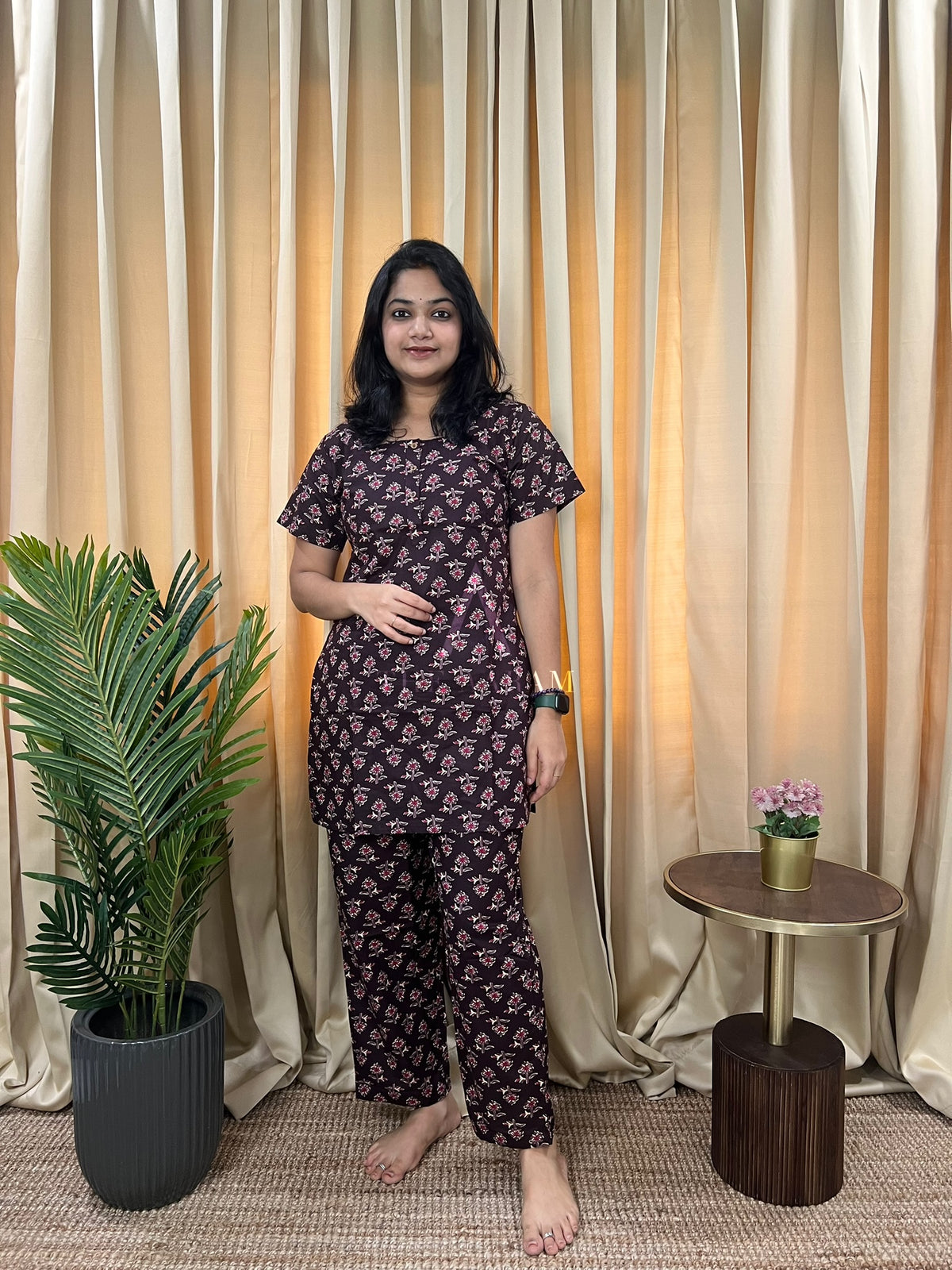 Plum Floral Co-Ord Set