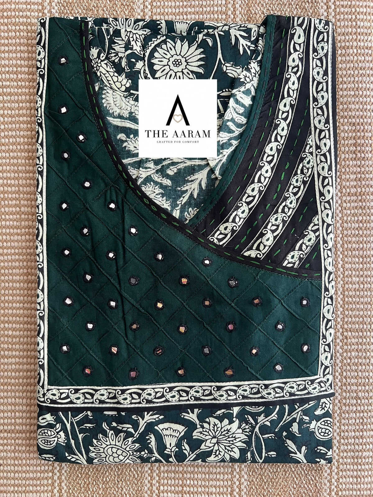 Cotton Mirror-Work Nighty XL - 26