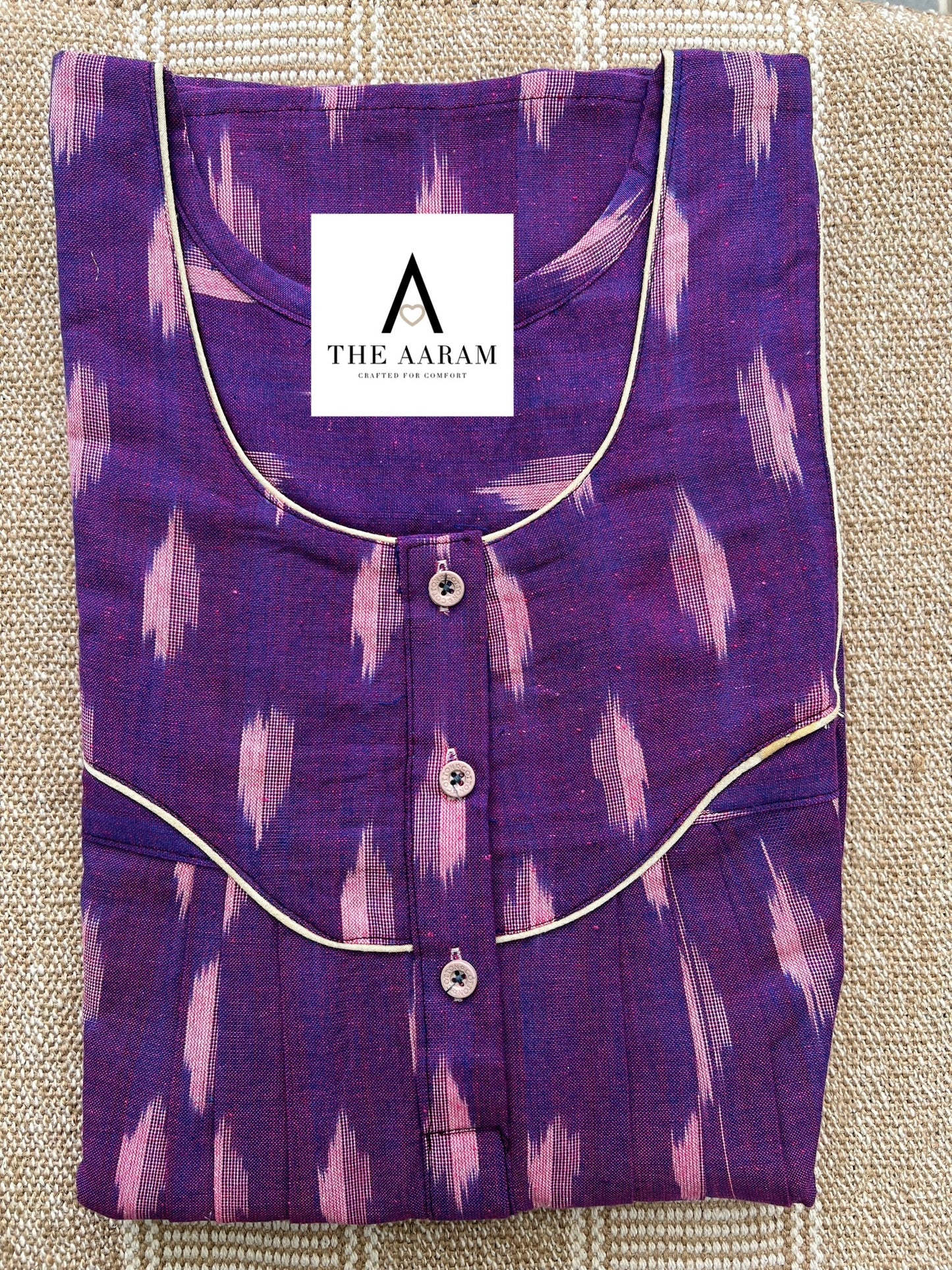 Ikkat Cotton Nighty – IC04