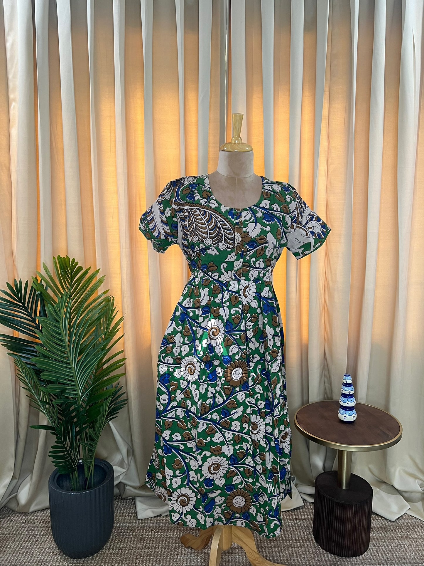 Kalamkari Cotton Comfort Frock - 01