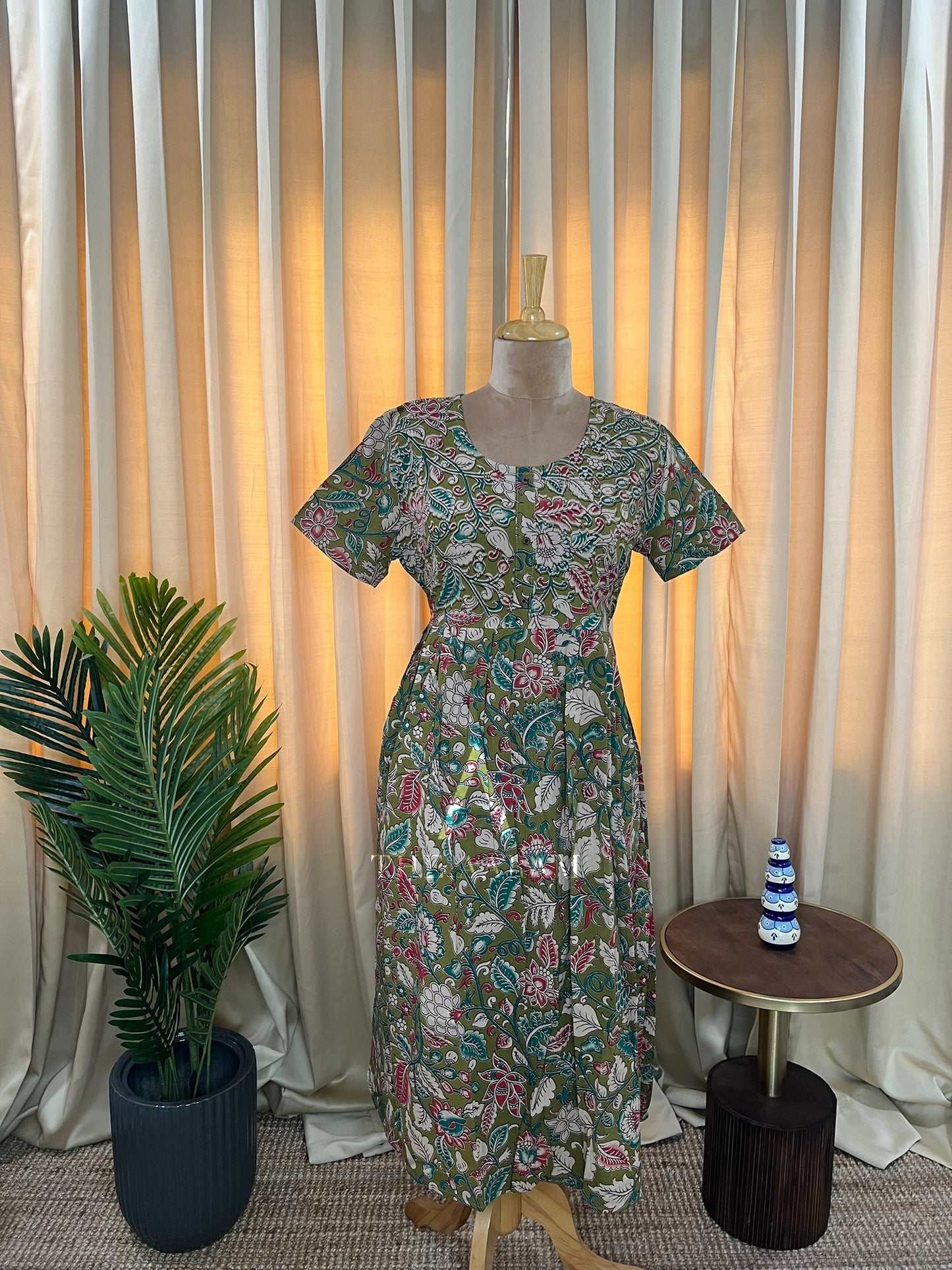 Kalamkari Cotton Comfort Frock - 04