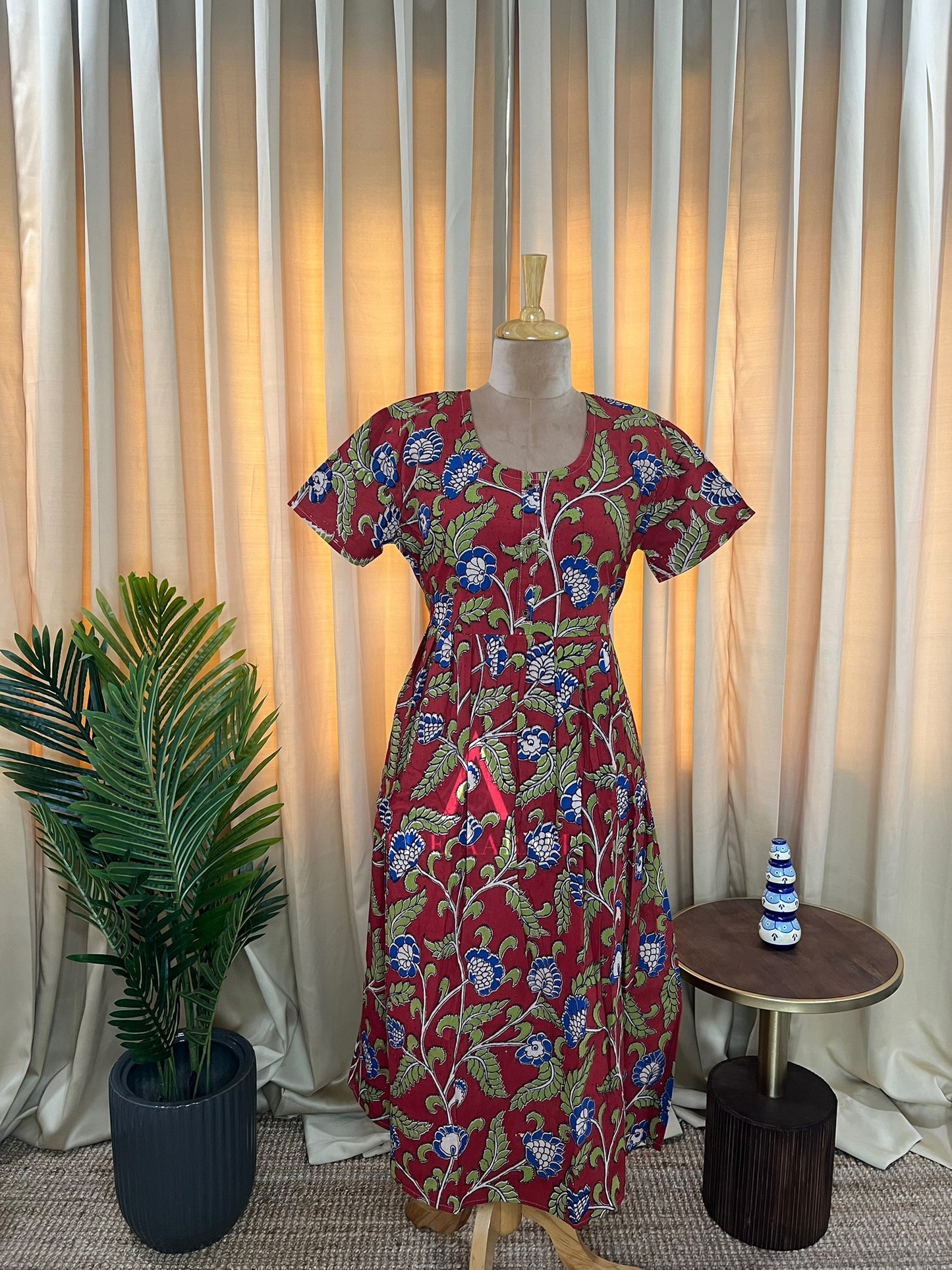 Kalamkari Cotton Comfort Frock - 05