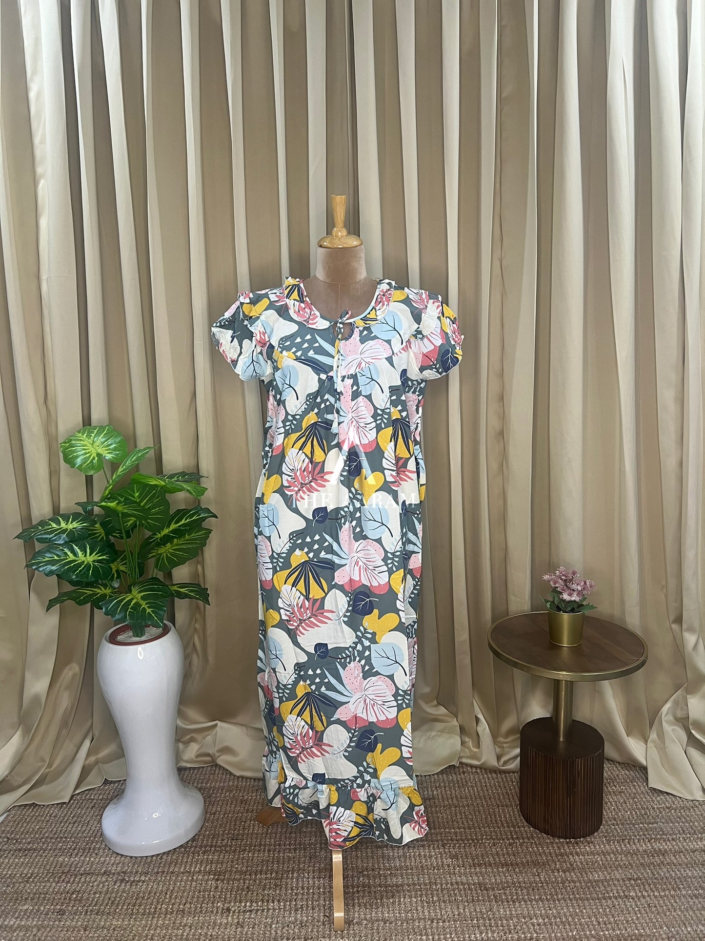 Frill Rayon Nighty-05