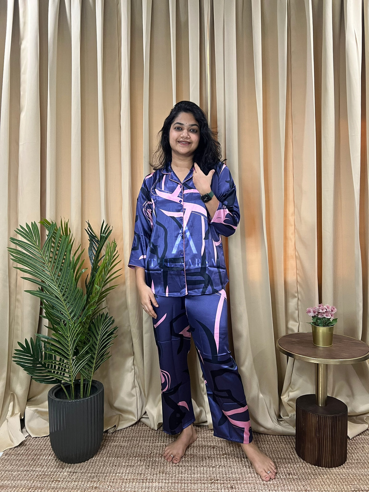 Italian Satin Lounge Set — Serena