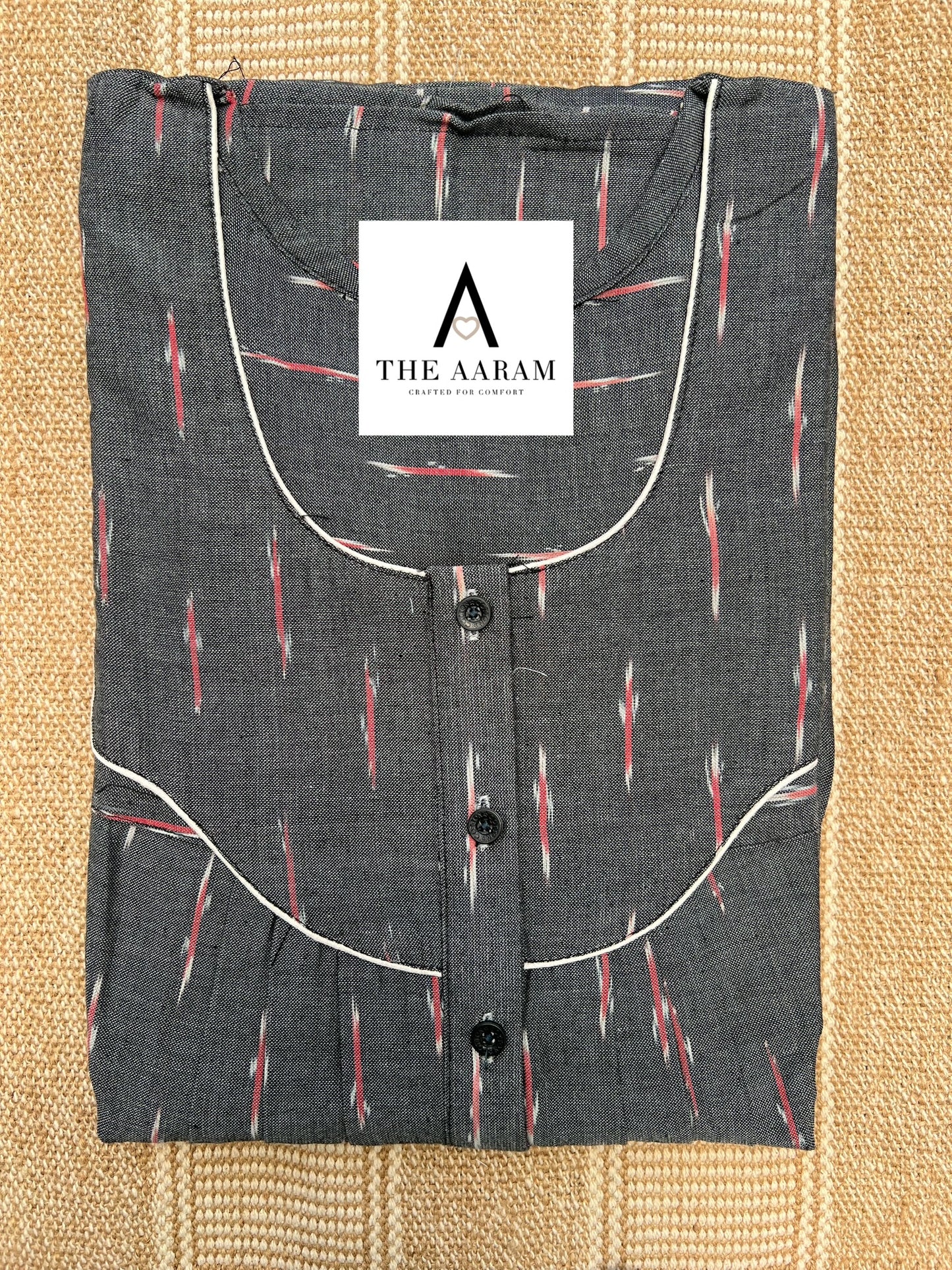 Ikkat Cotton Nighty – IC17