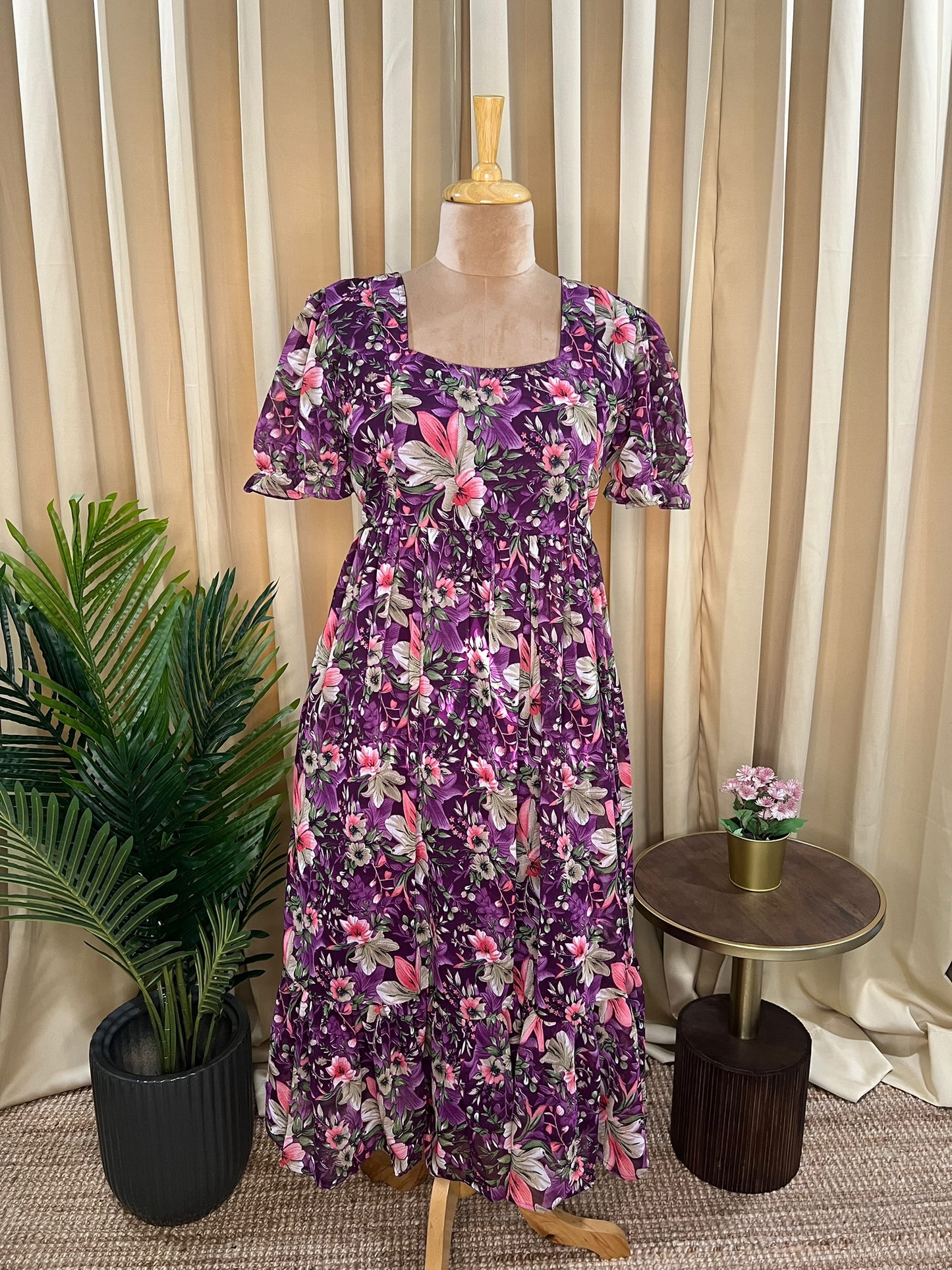 Georgette Feeding Frill Frock - 01