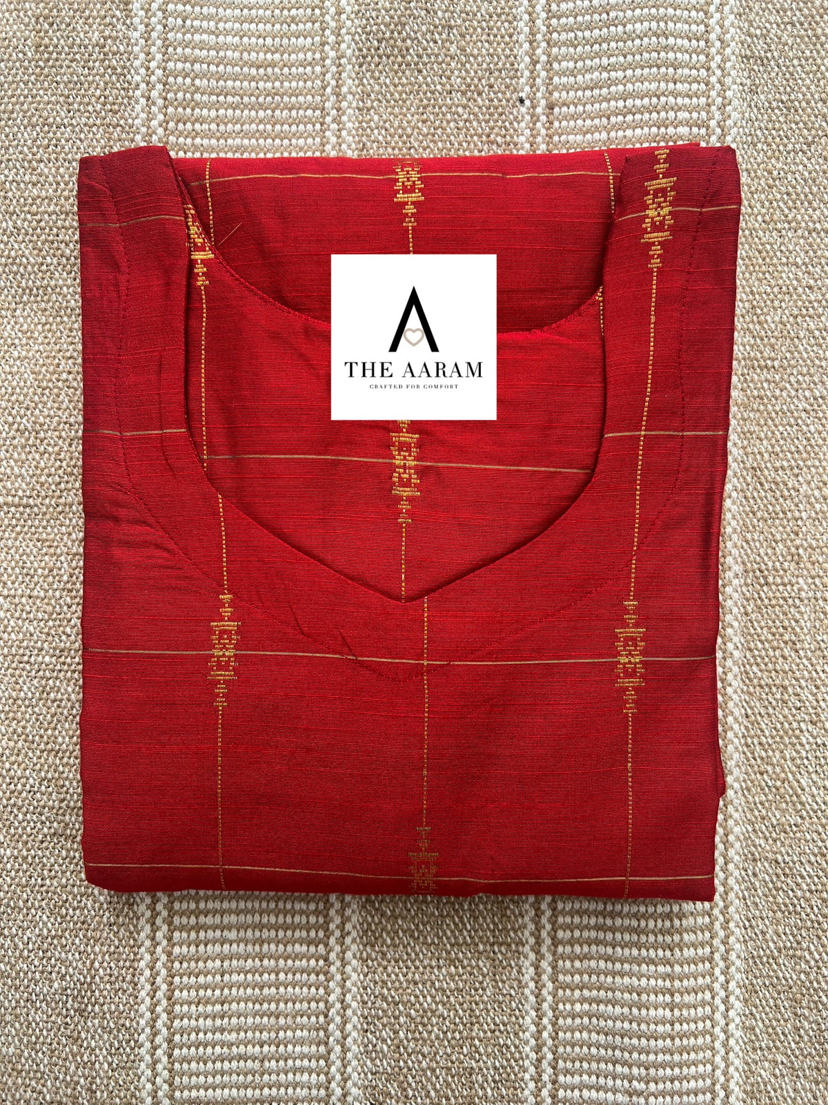 Raw Silk Straight-Cut Kurti - 01