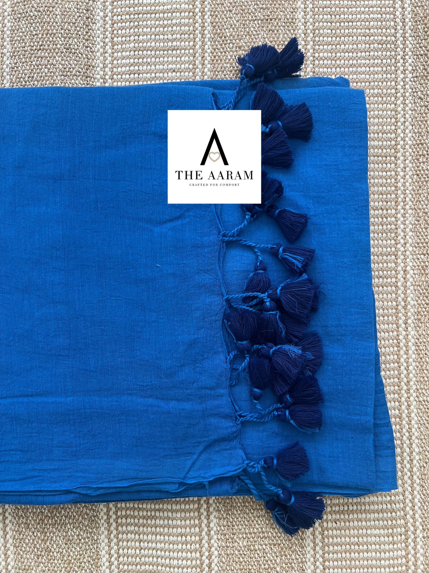 Neelambara Khadi Mulmul Saree