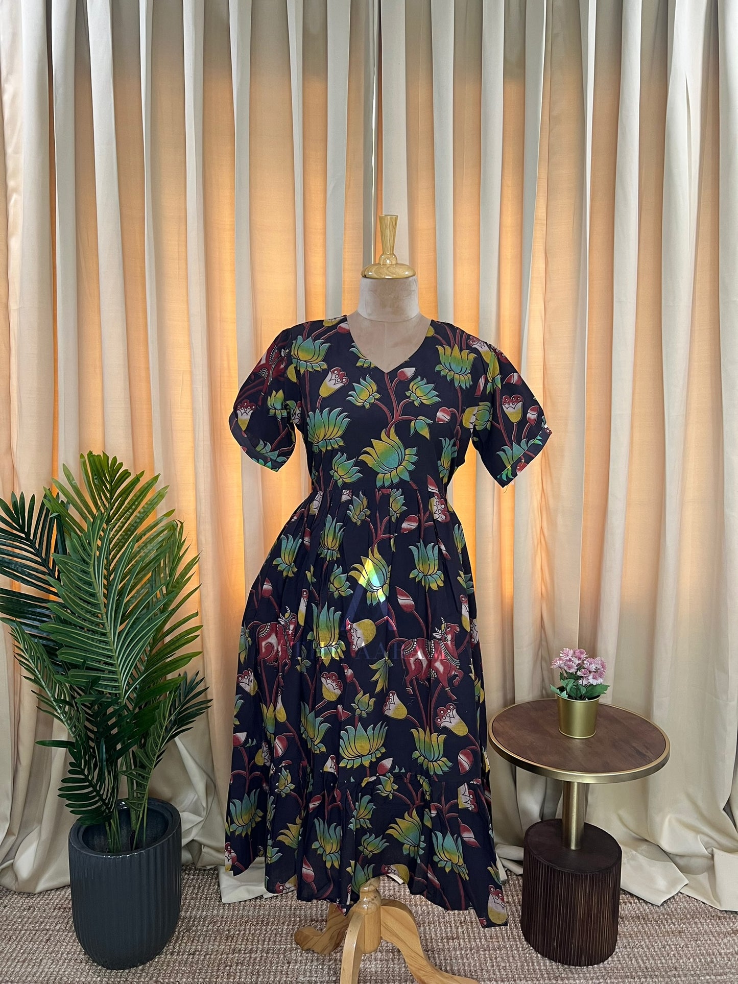 Kalamkari Cotton Frock - KCF11