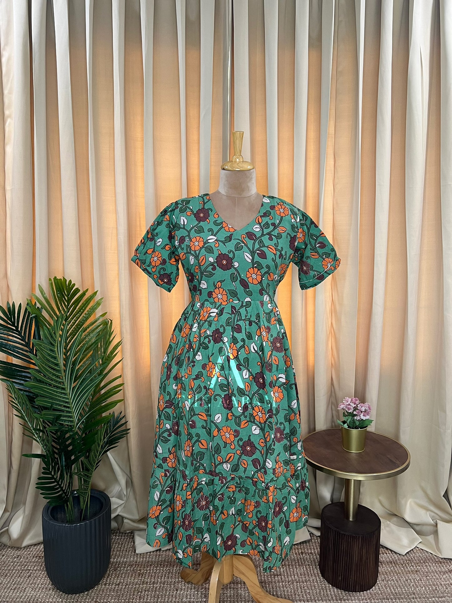 Kalamkari Cotton Frock - KCF18
