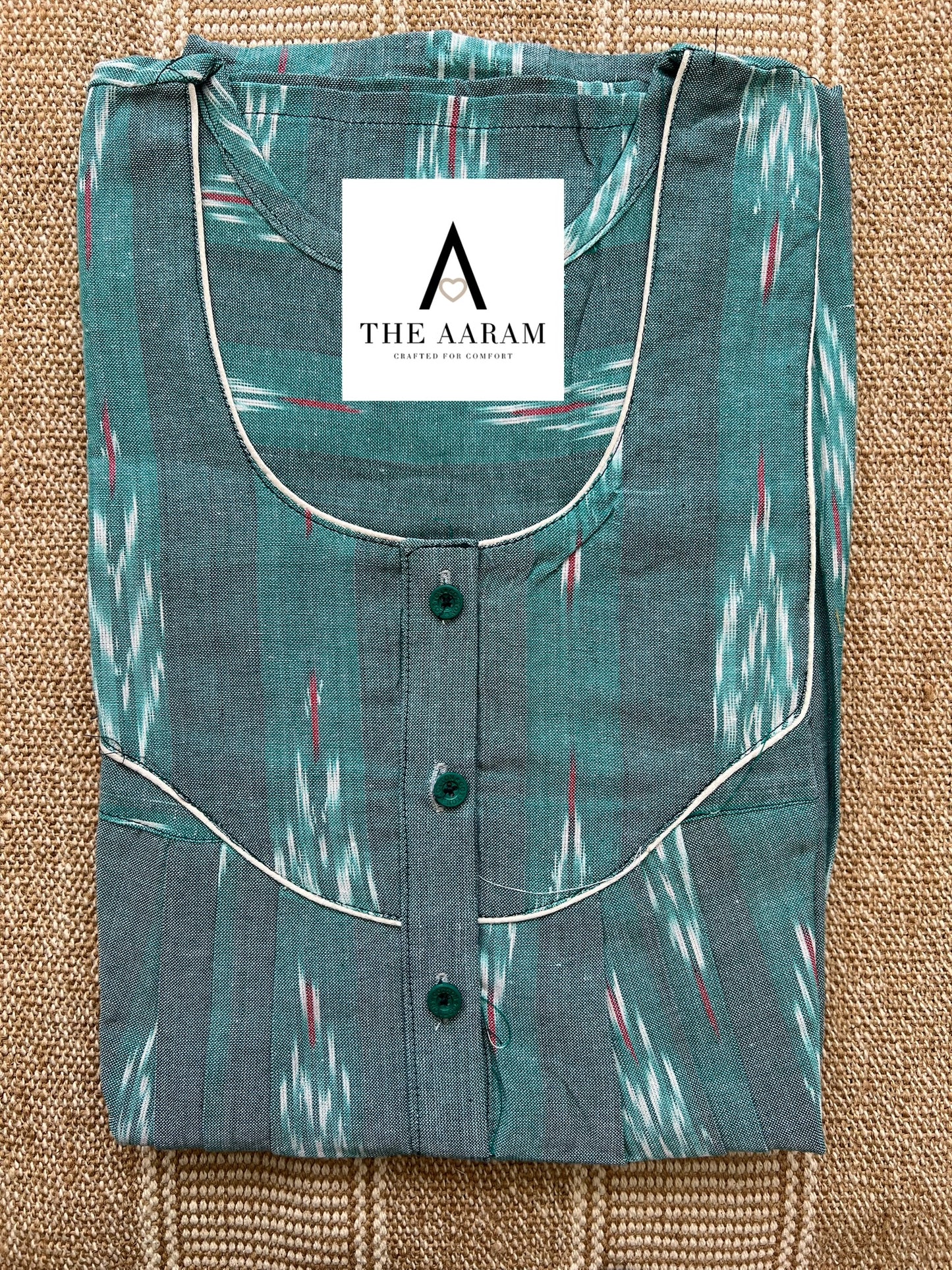 Ikkat Cotton Nighty – IC34