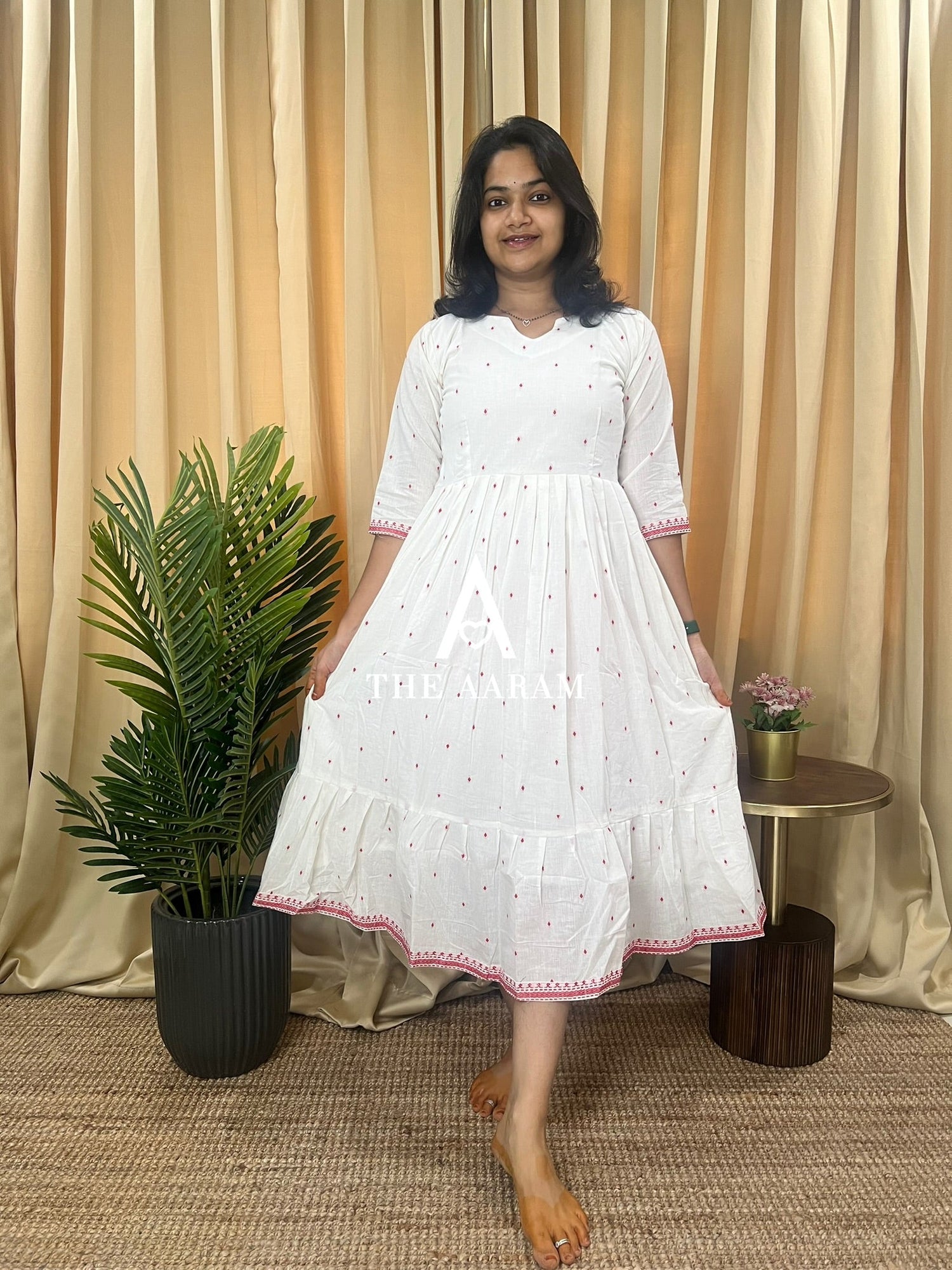 Jamdhani Cotton Frill Frocks