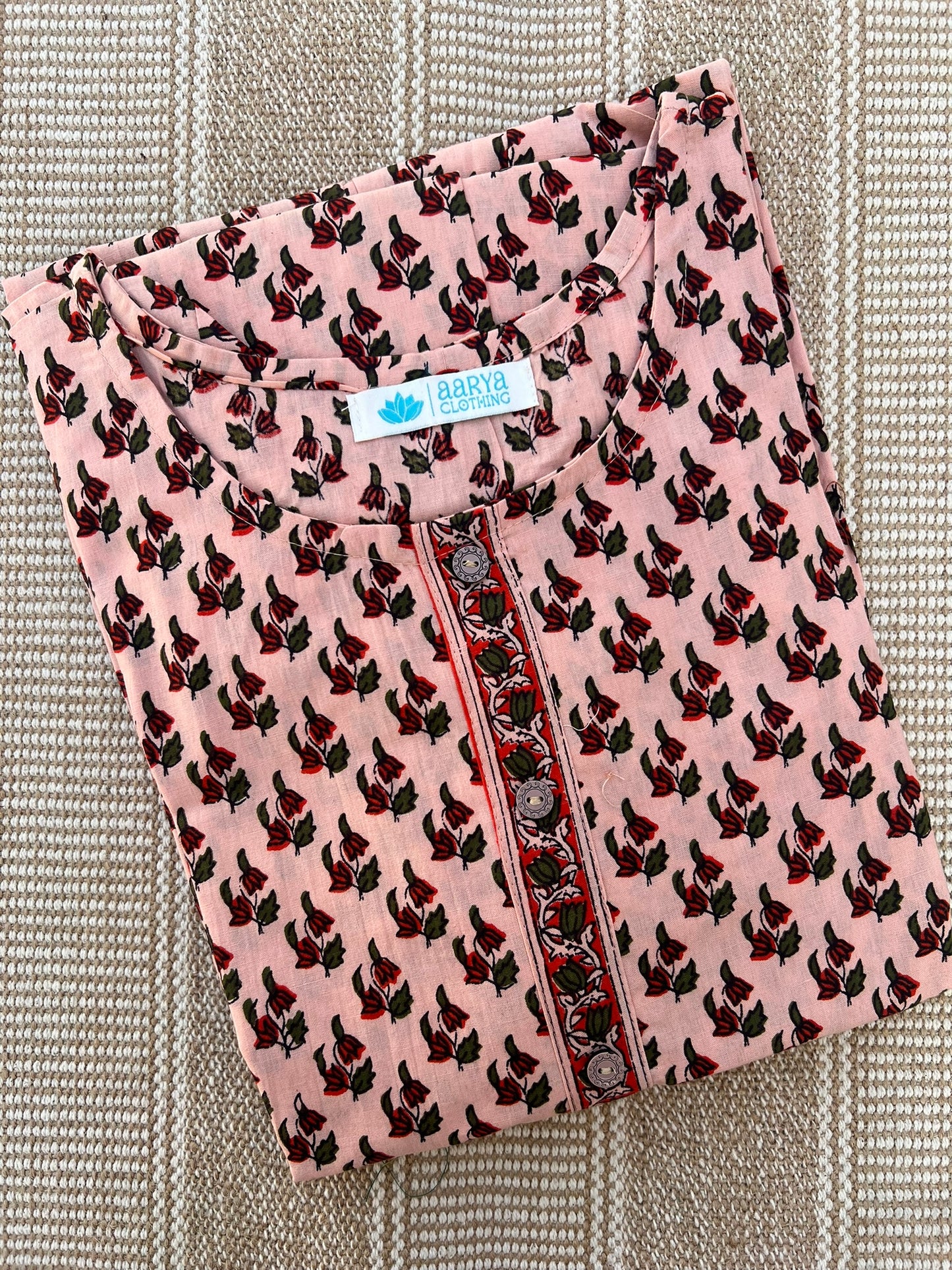 Peach Floral Comfort Maxi