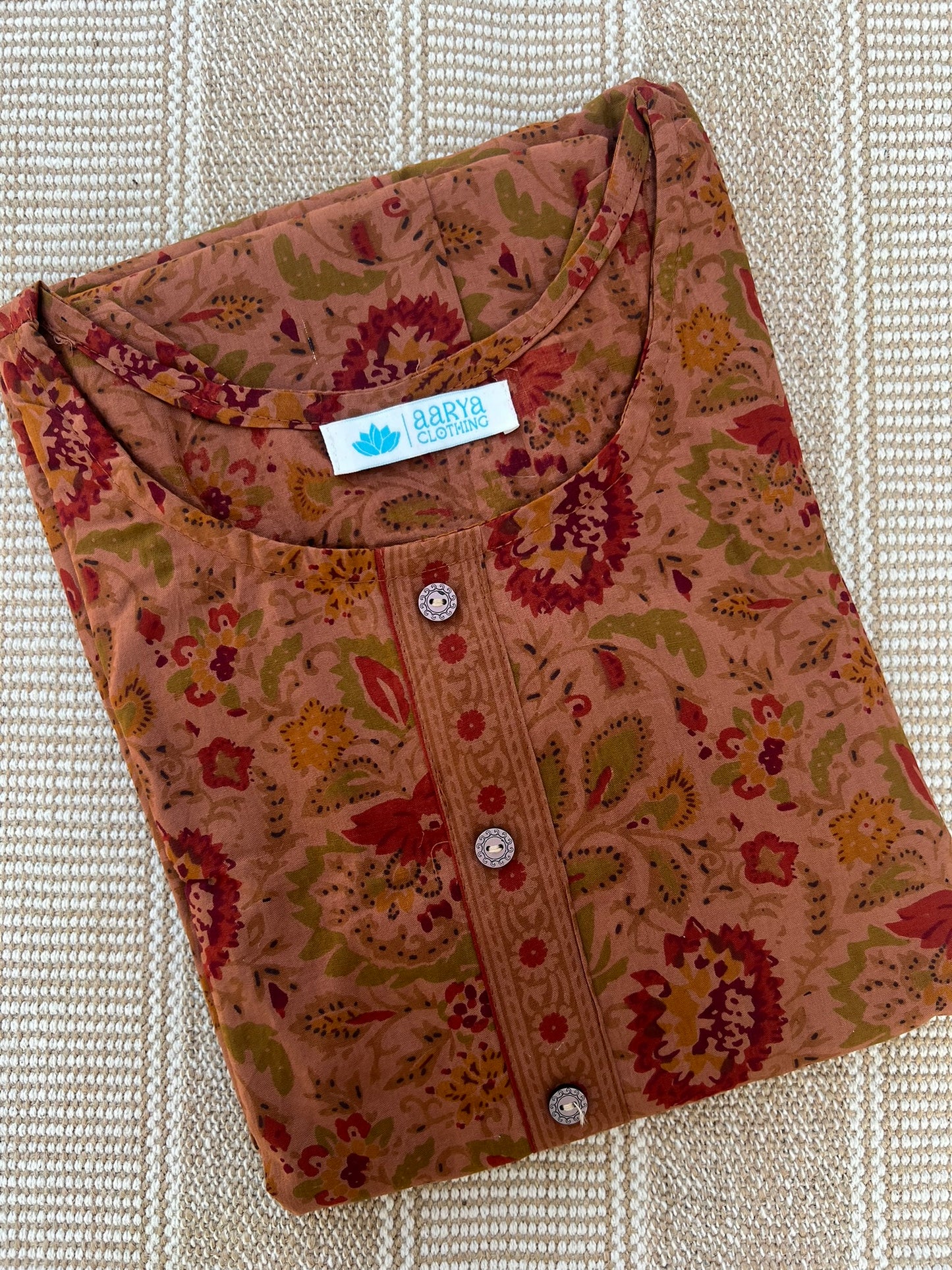 Brown Floral Comfort Maxi