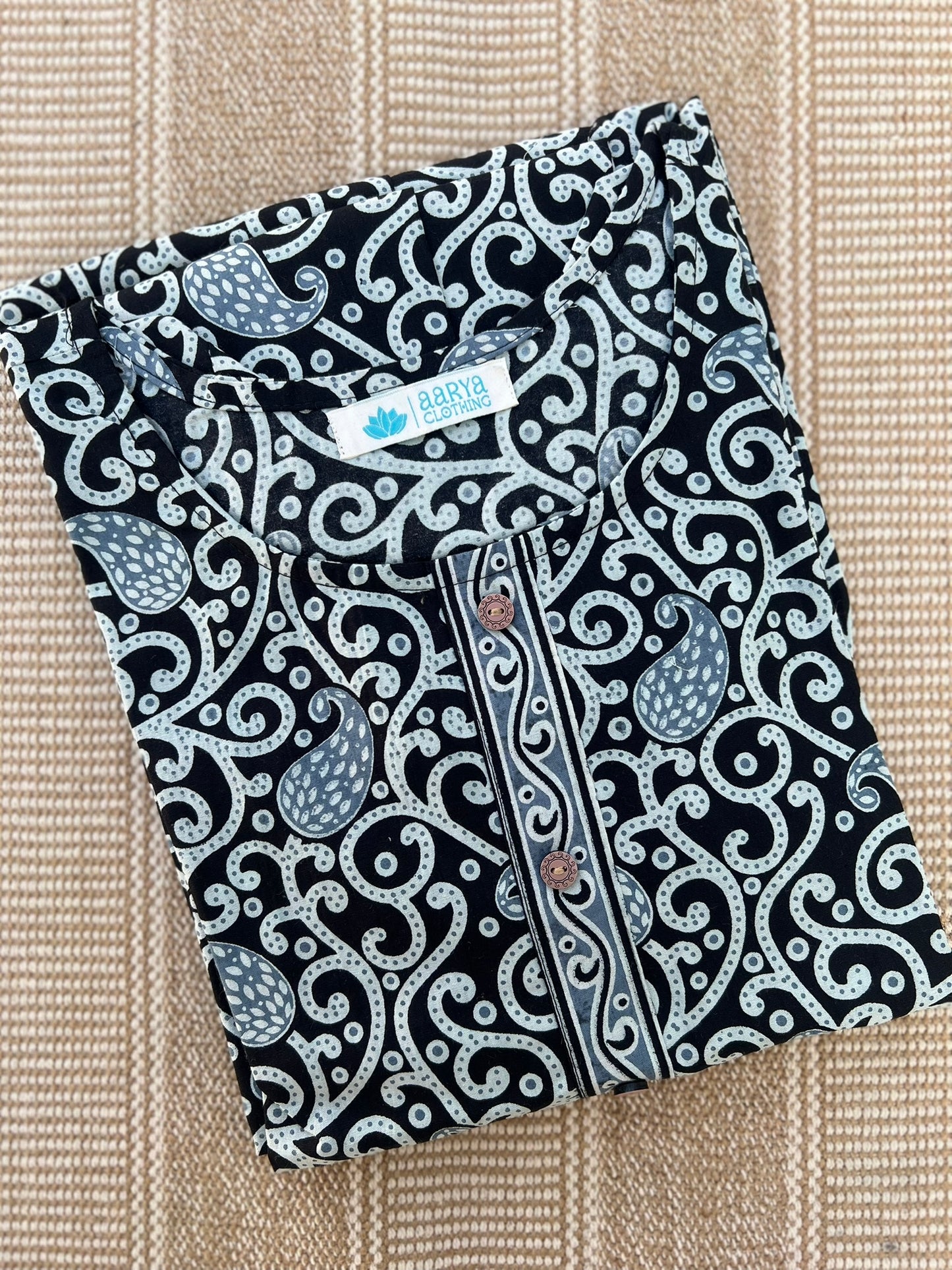 Black Paisley Comfort Maxi
