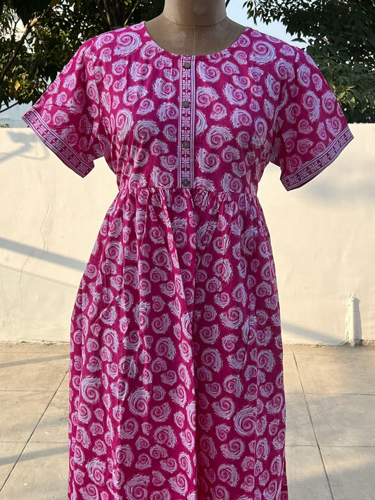 Free Size Frock Maxi - P1 - Pink