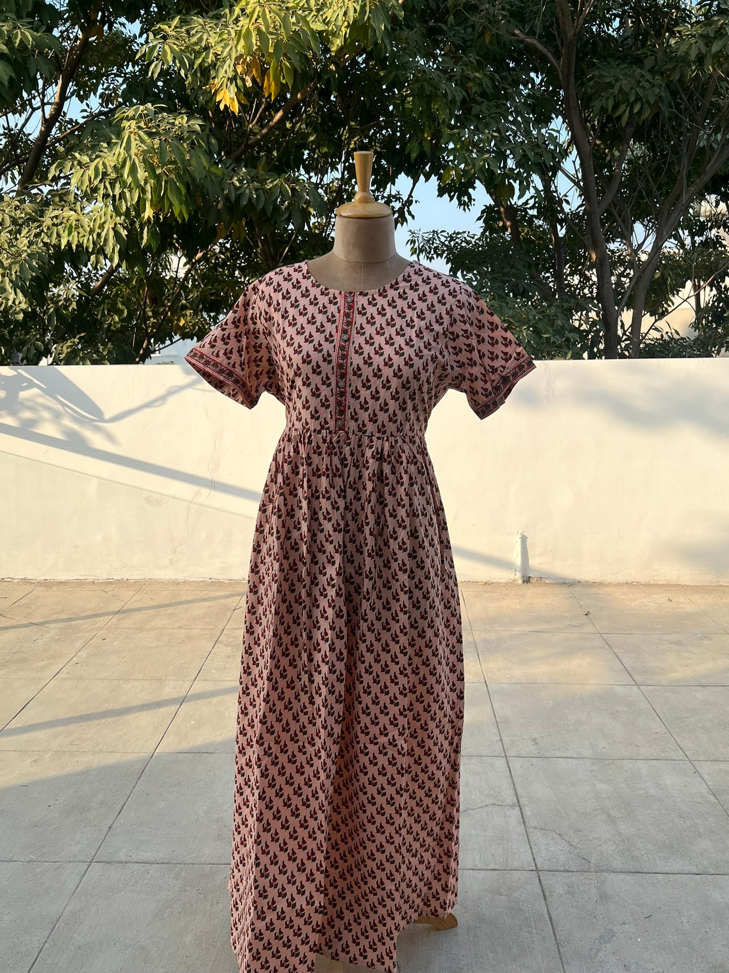 Peach Floral Comfort Maxi