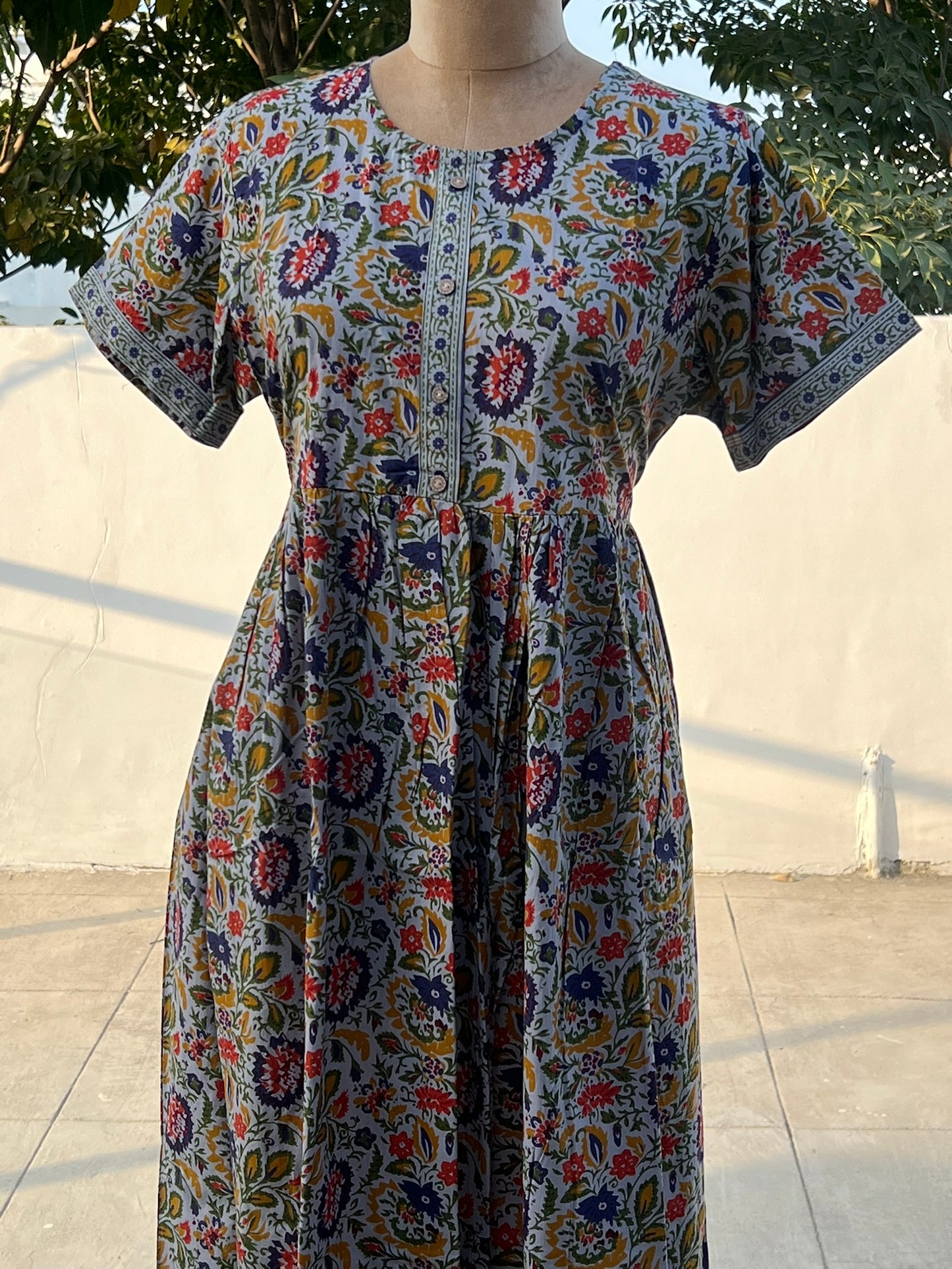 Greyish Blue Comfort Maxi