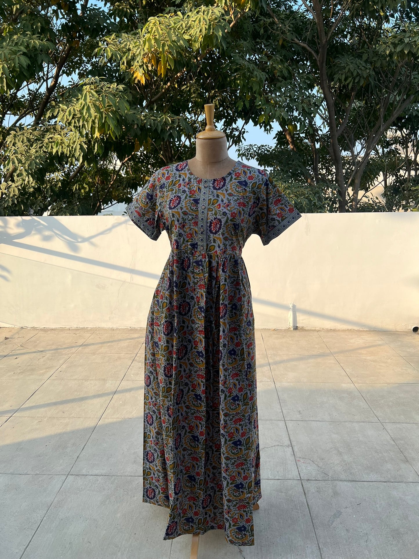 Greyish Blue Comfort Maxi