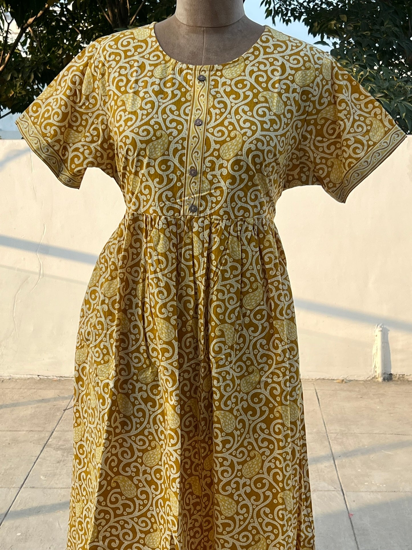 Yellow Paisley Comfort Maxi