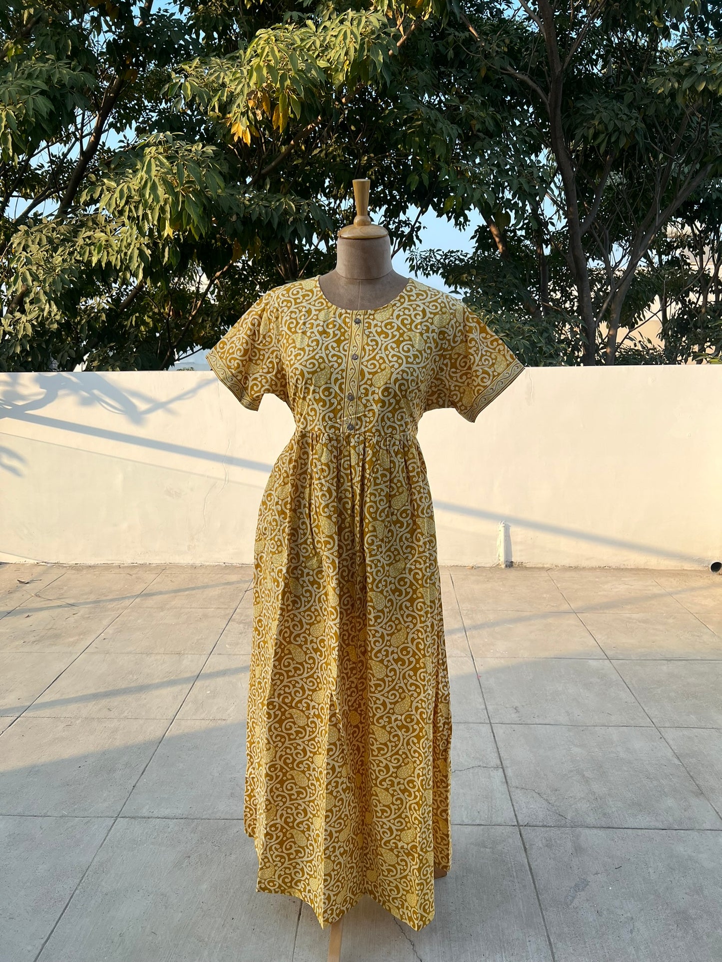 Yellow Paisley Comfort Maxi