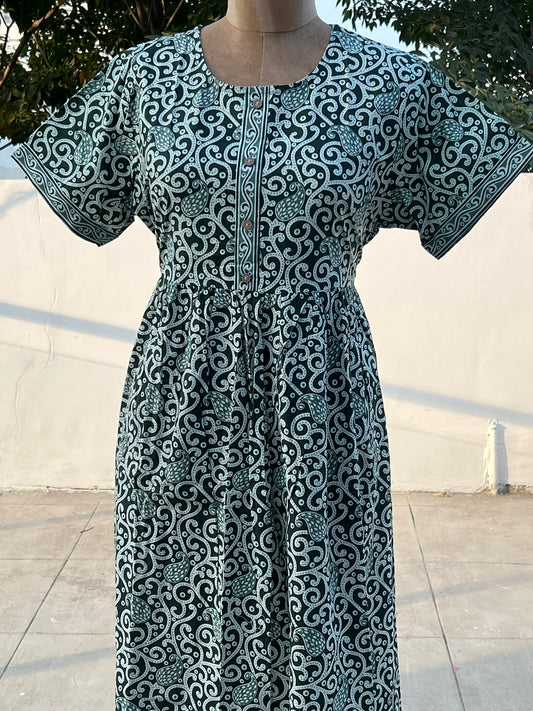 Free Size Frock Maxi - P4 - Dark Olive