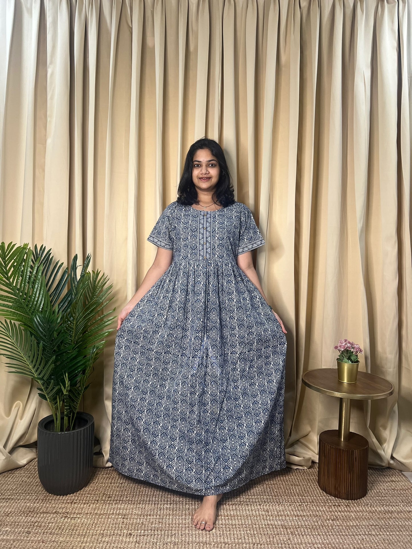 Indigo Mosaic Comfort Maxi