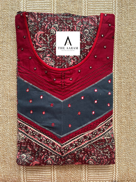 Jaipur Mirror Work Nighty XL - JM01