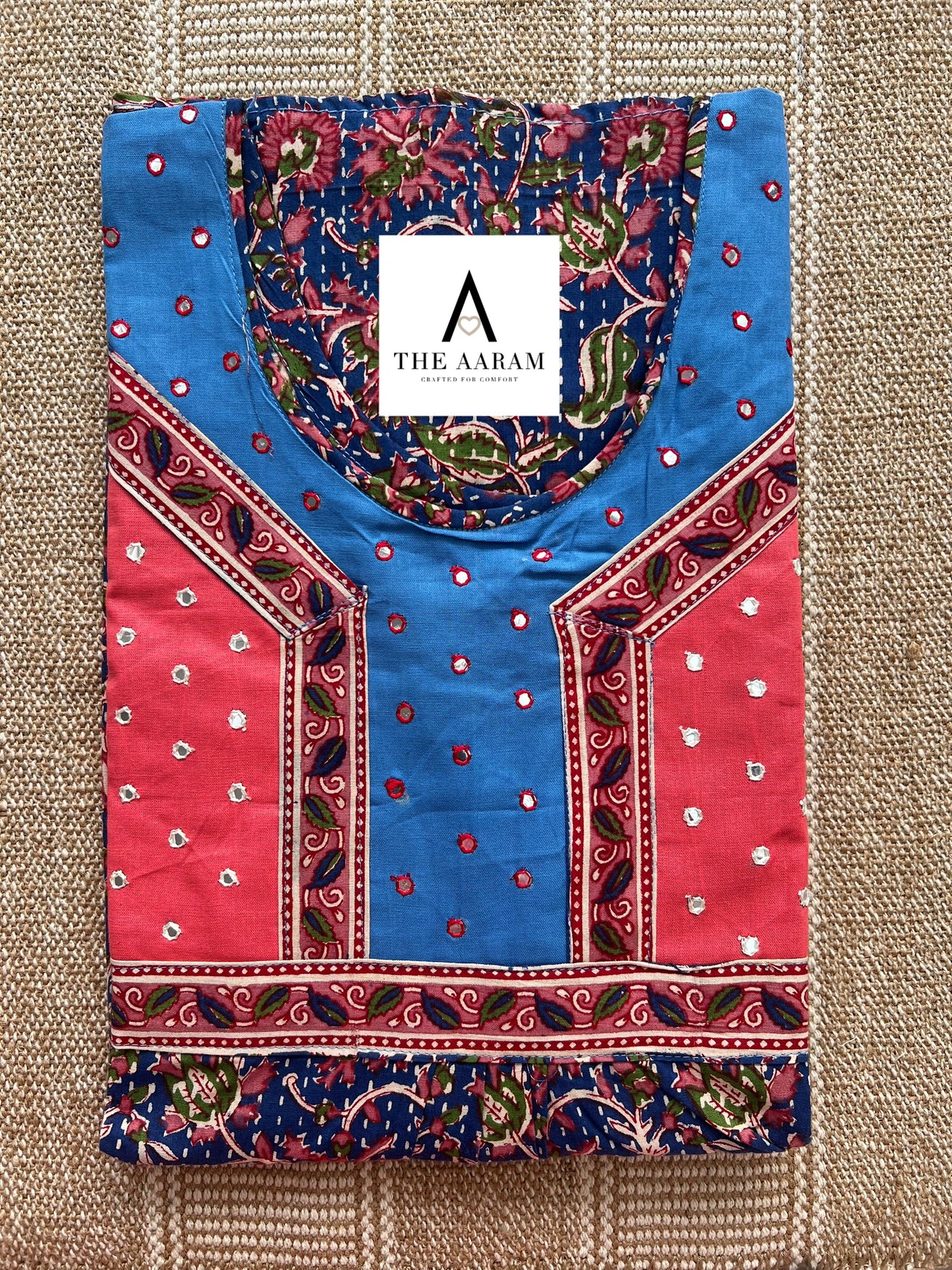 Jaipur Mirror Work Nighty XL - JM02