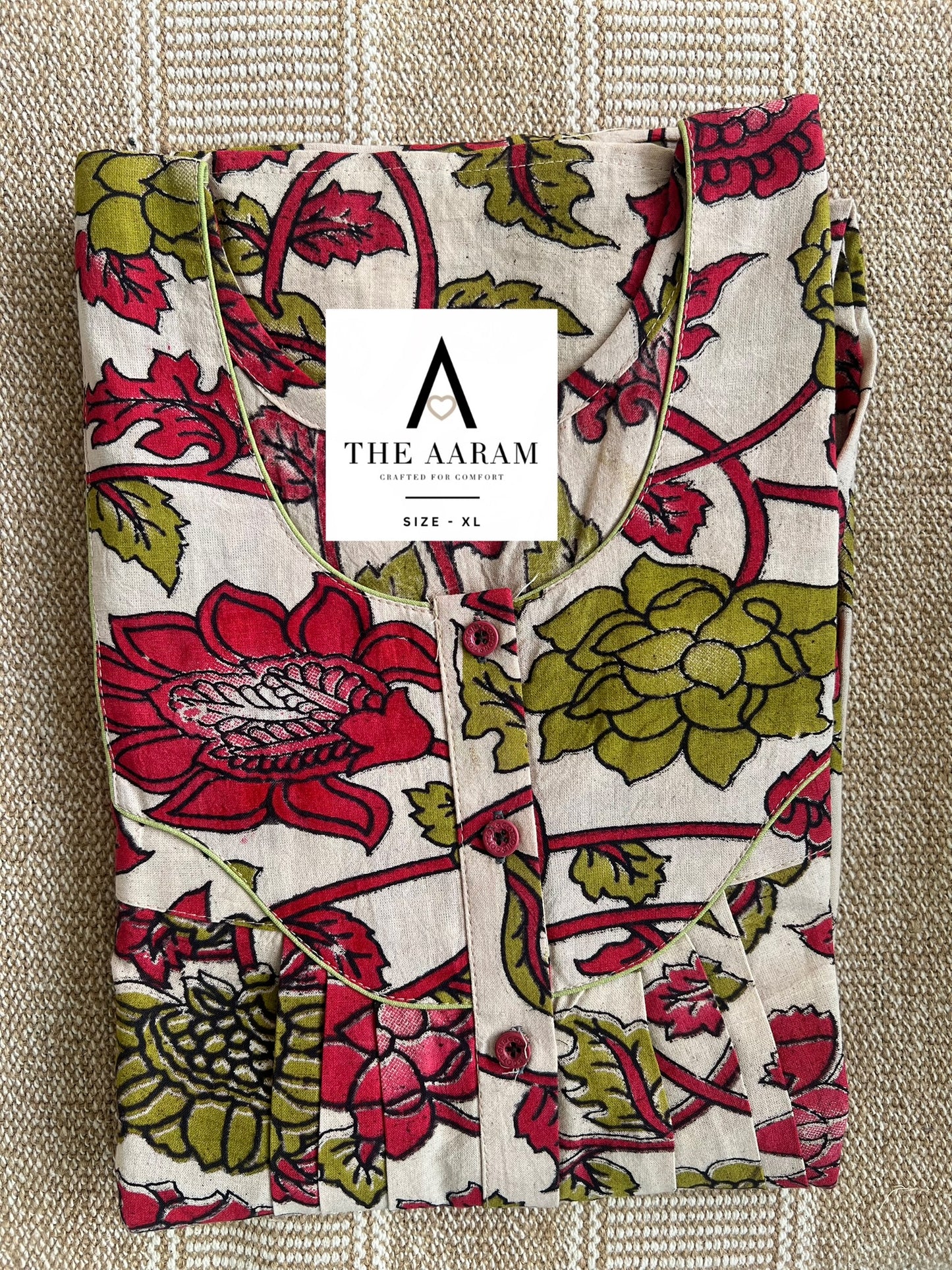 Kalamkari Cotton Nighty XL – KR101