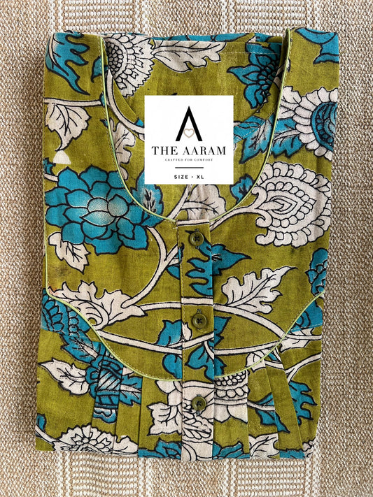 Kalamkari Cotton Nighty XL – KR103